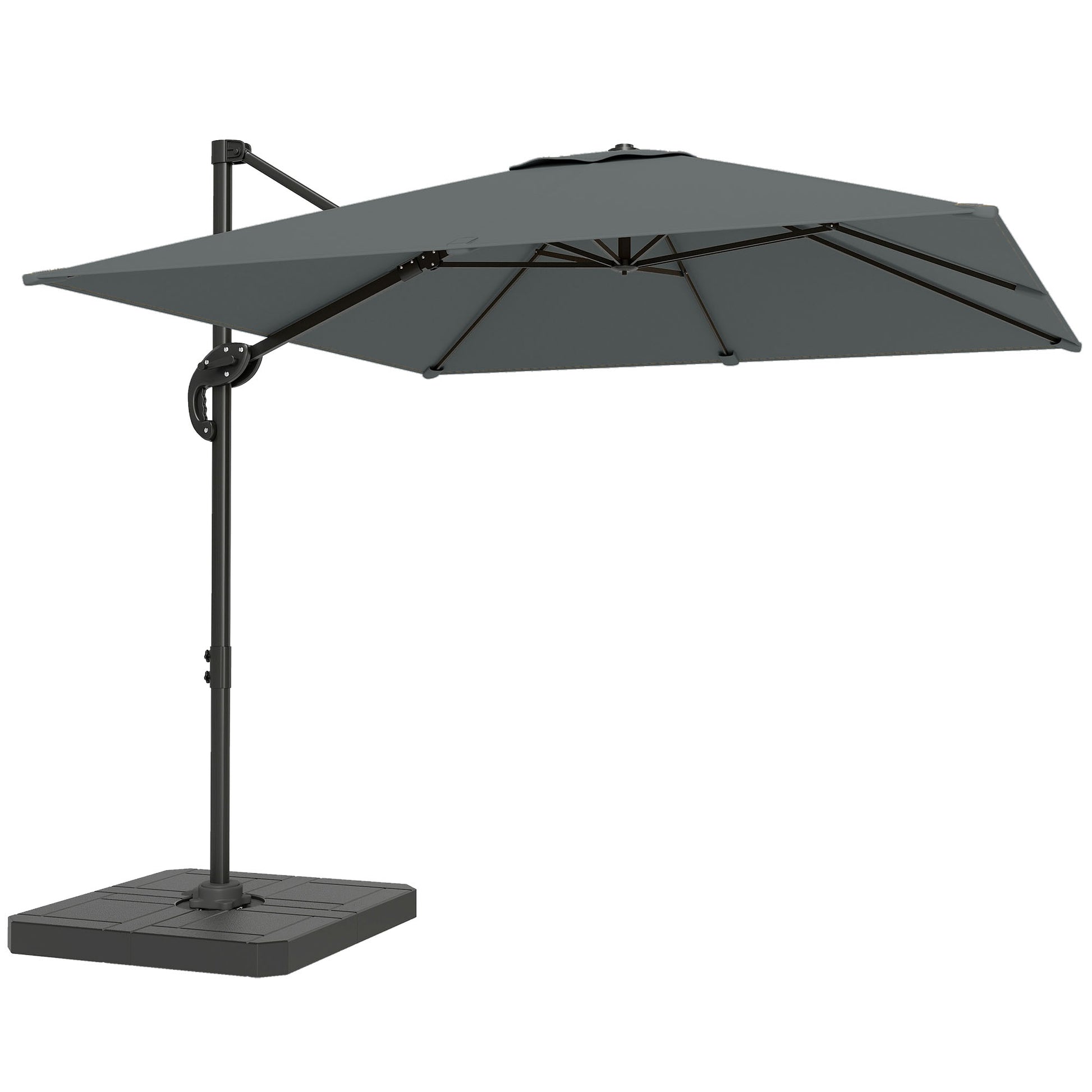 2.4 x 2.4m Cantilever Parasol with Umbrella Weights