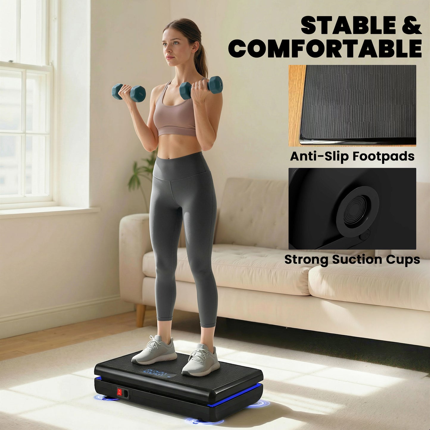 Vibration Plate Exercise Machine with 120 Speed Levels, 5 Programs (1)