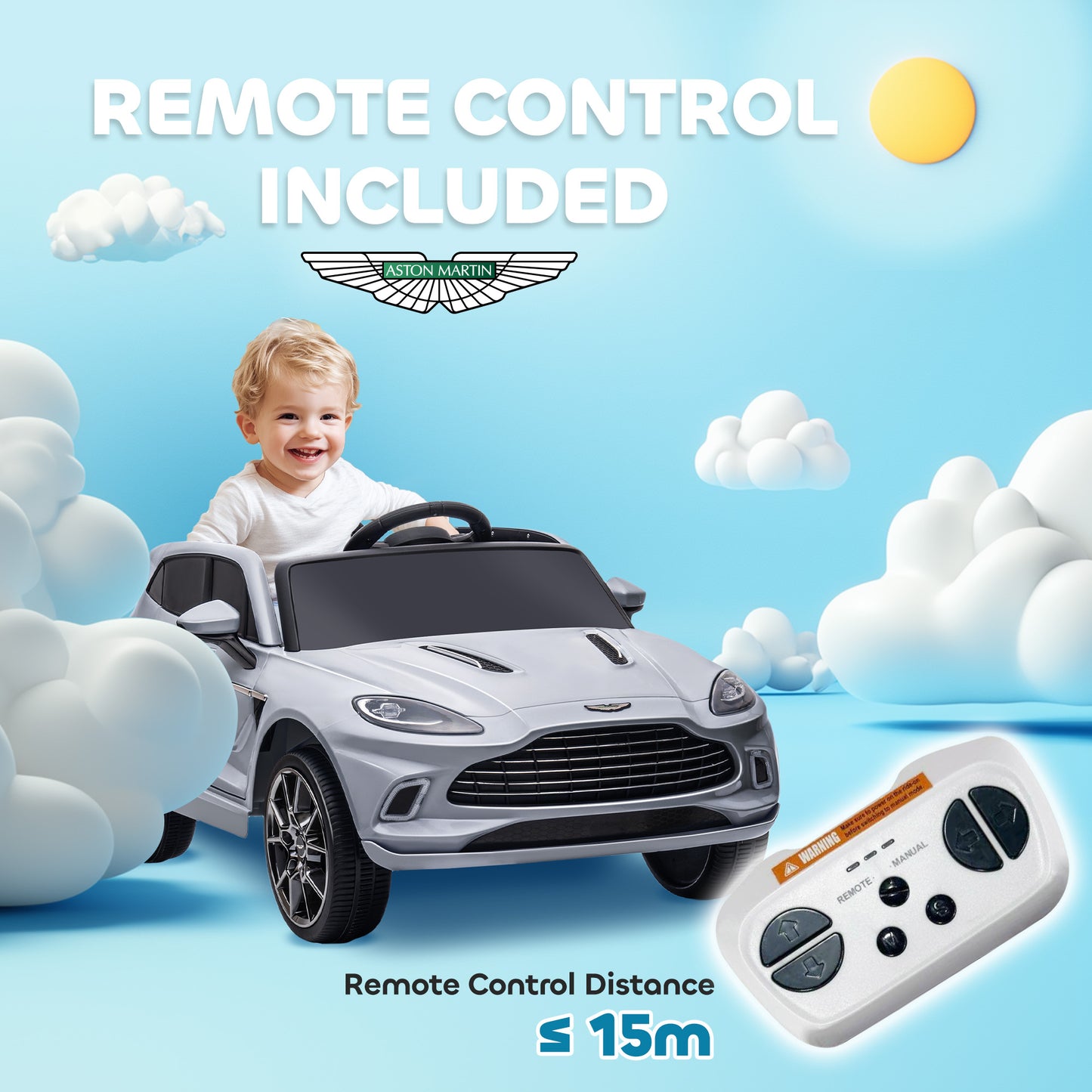 Aston Martin DBX Licensed Battery Powered Kids Electric Car
