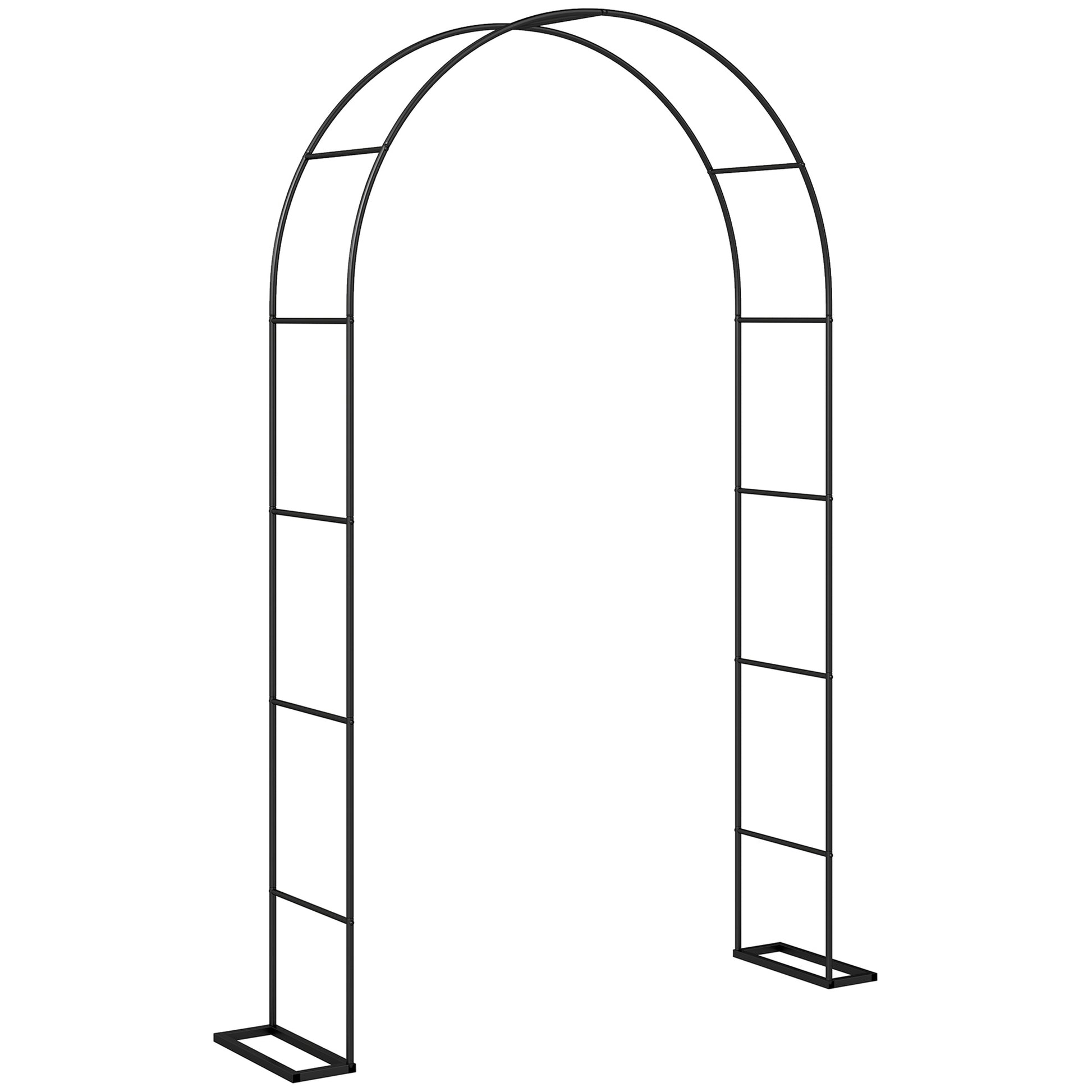 Garden Arch, 2.4 m High x 1.5 m Wide Metal Garden Trellis