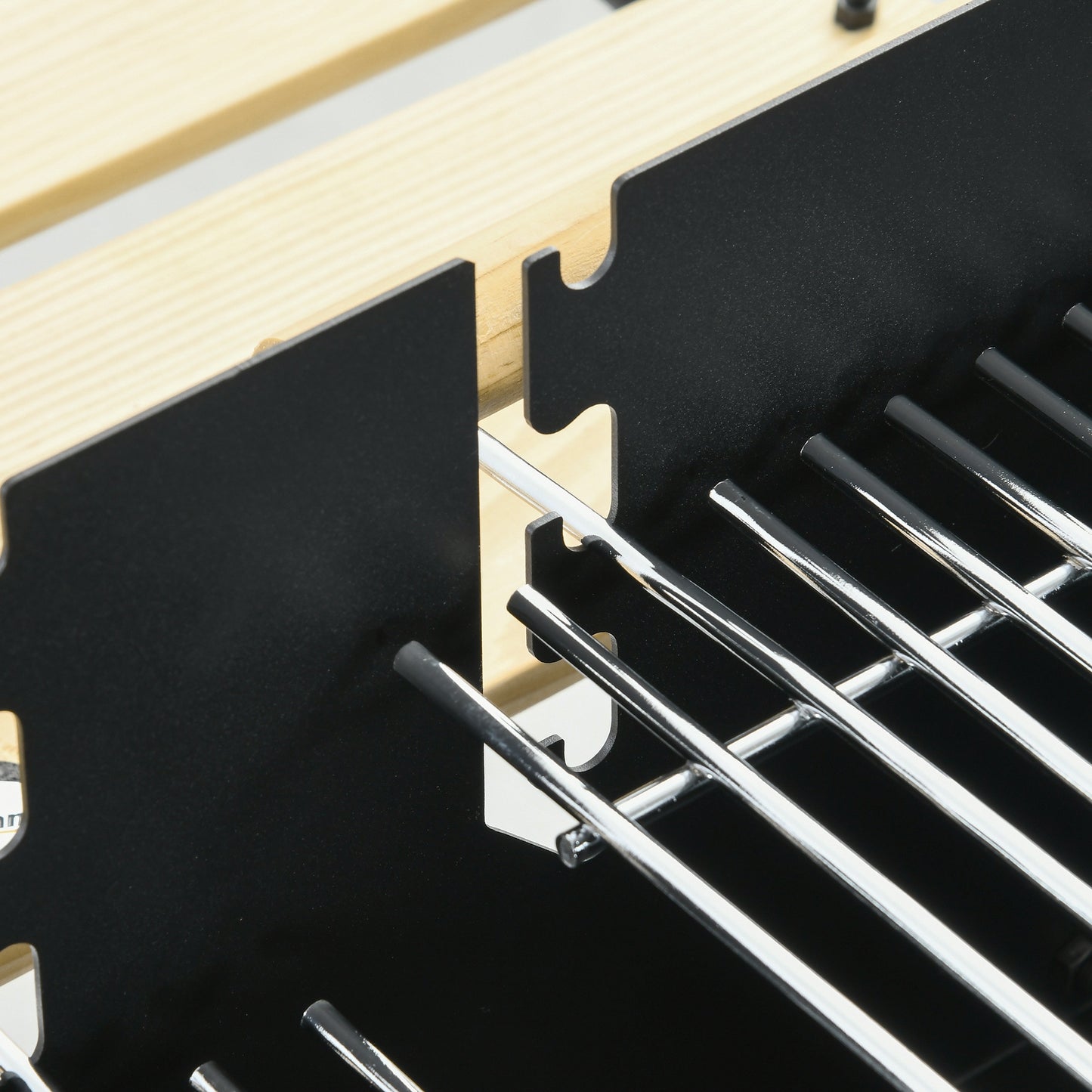 Charcoal BBQ Grill, Barbecue Trolley with Double Adjustable Grill