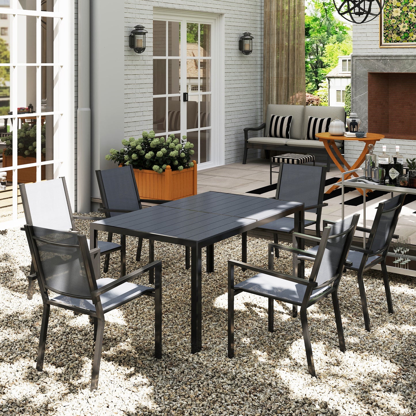7 Piece Garden Dining Set, Outdoor Furniture Set
