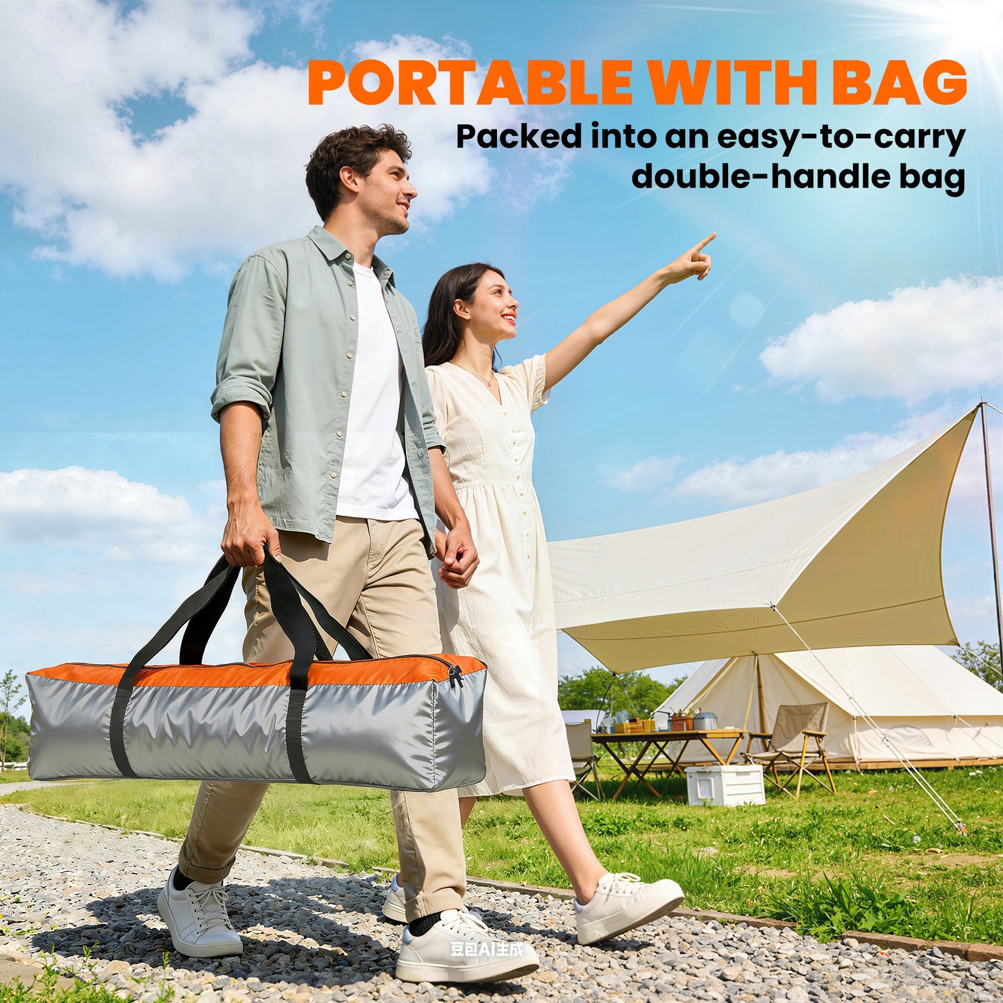 Double Layer Instant Pop Up Tent with Rainfly