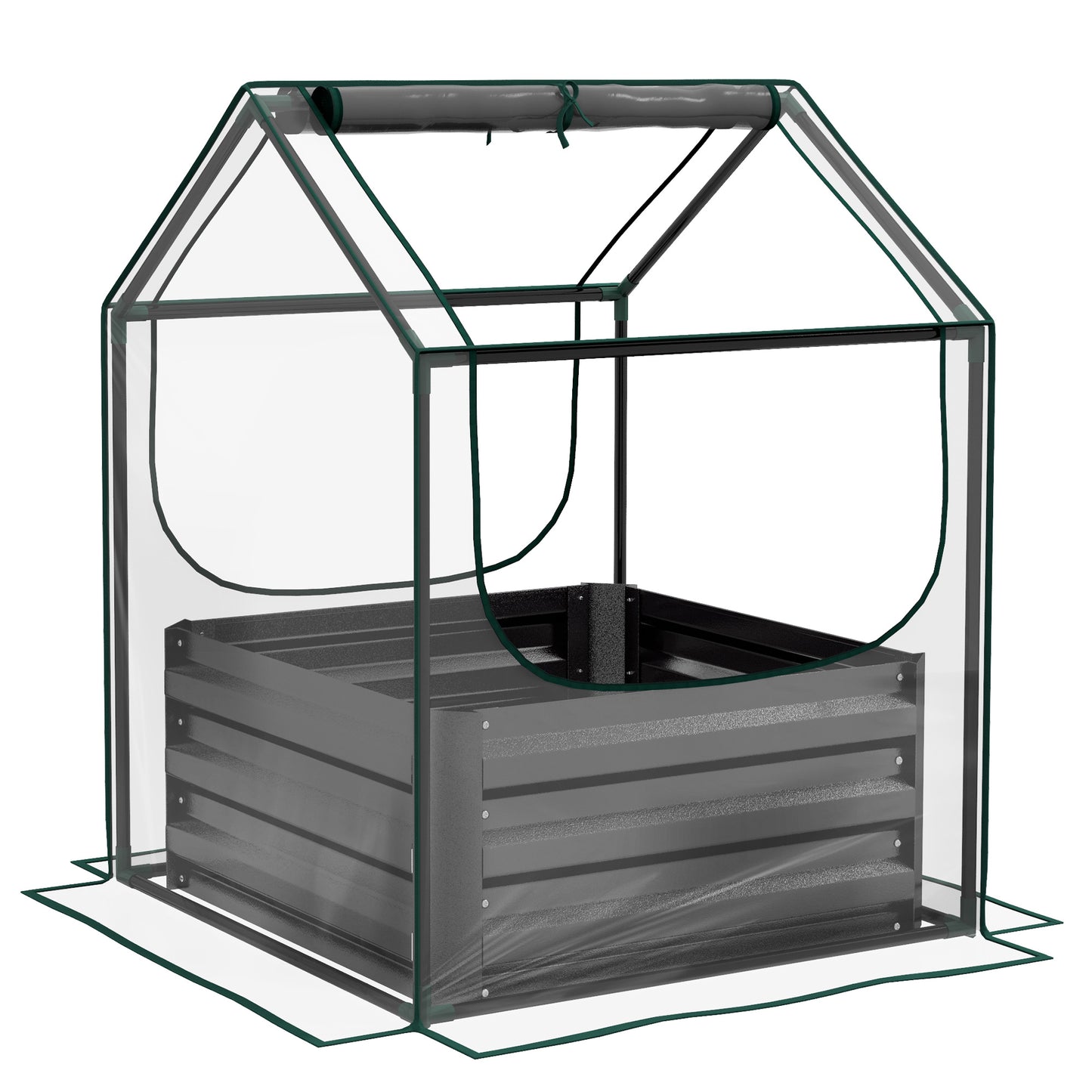 61 x 61cm Garden Planter Bed, with Cover