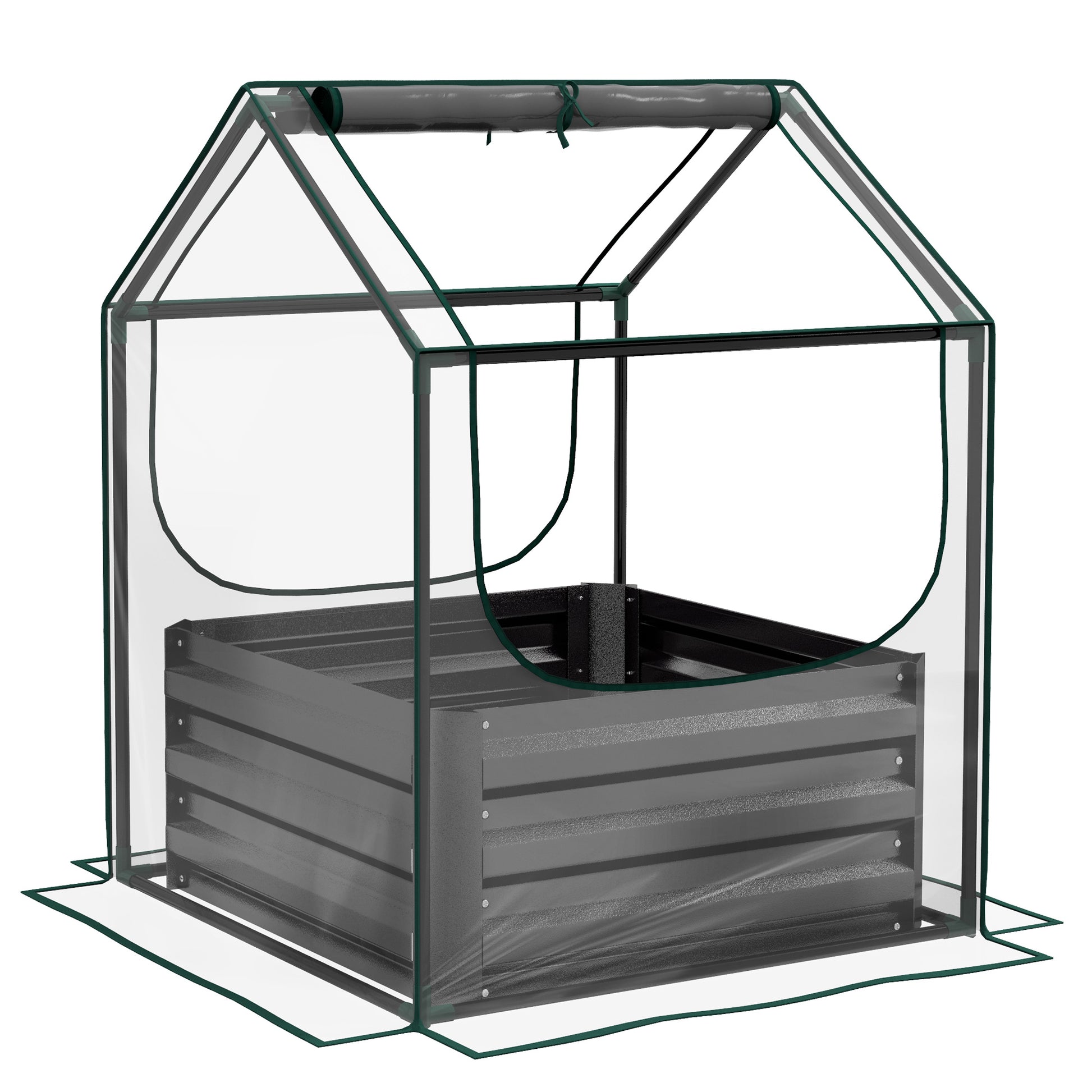 61 x 61cm Garden Planter Bed, with Cover