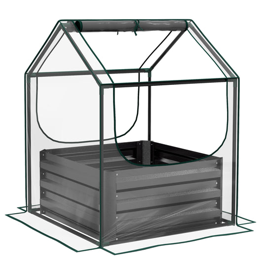 61 x 61cm Garden Planter Bed, with Cover