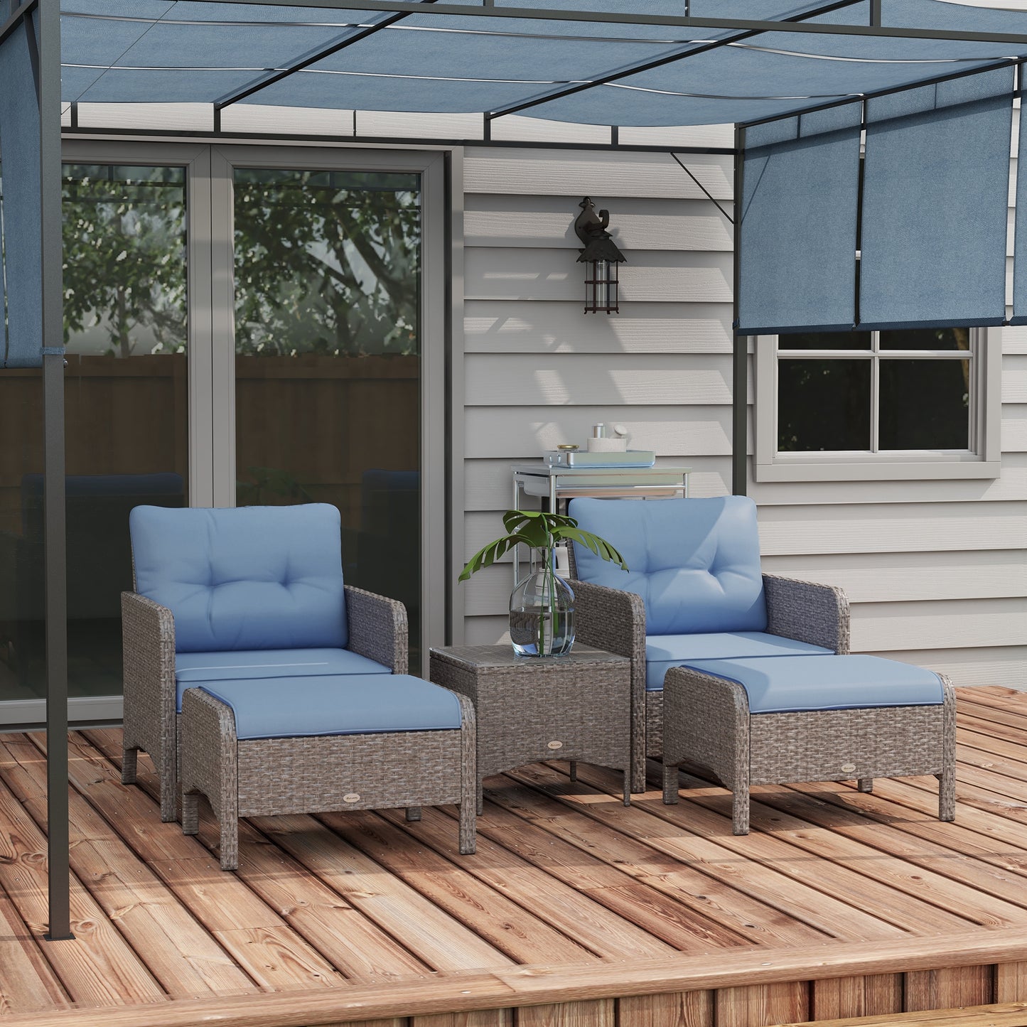 5 Pieces PE Rattan Garden Furniture Set (2)