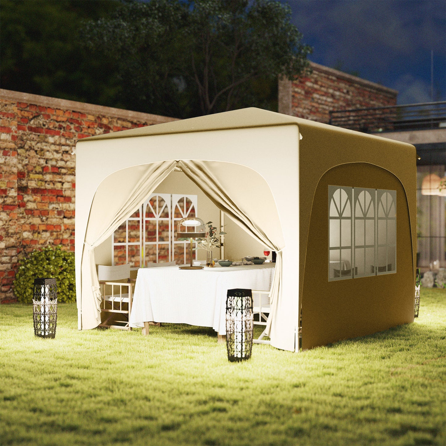 3 x 3m Pop-Up Gazebo Shelter, with Accessories