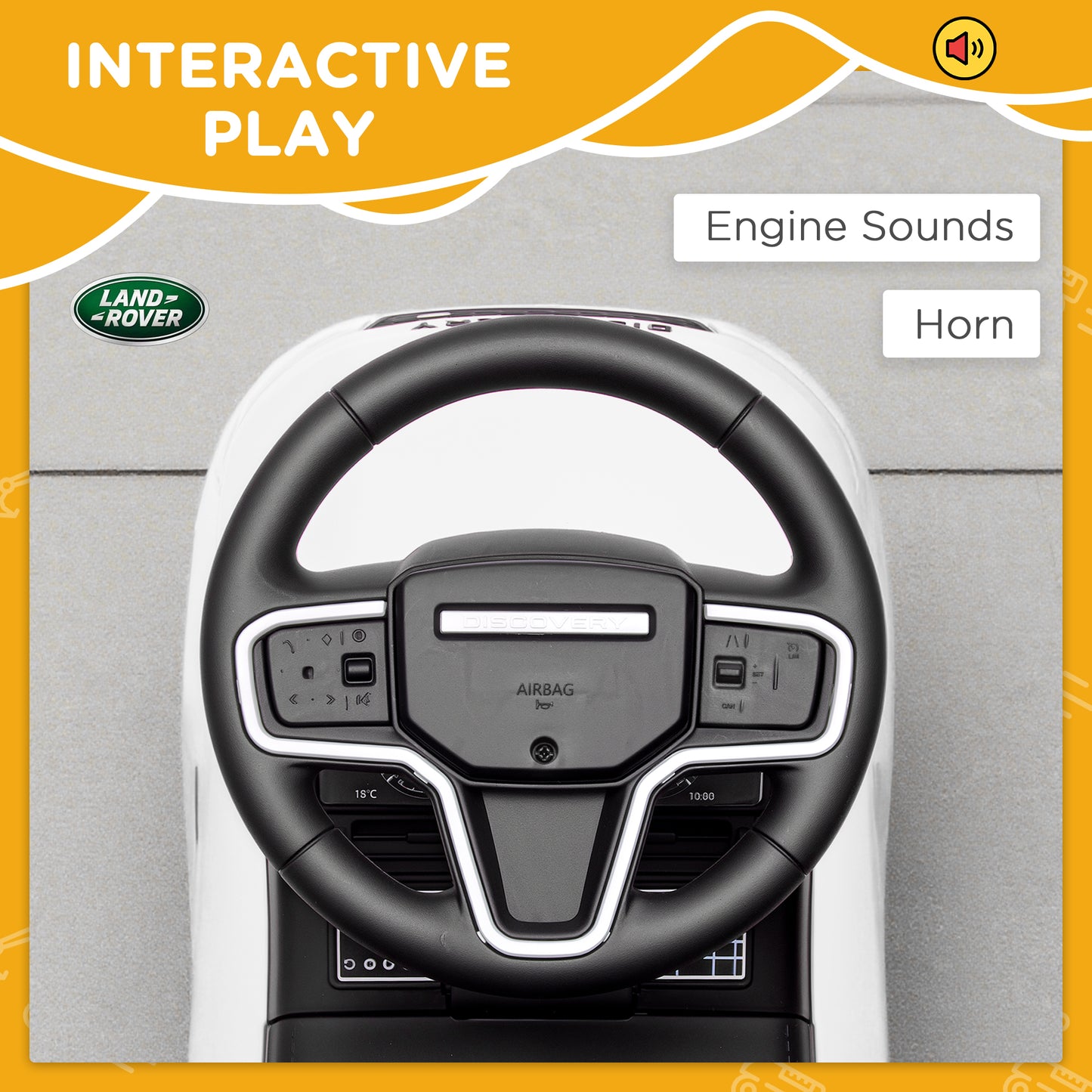 Land Rover Licensed Toddler Ride on Car with Horn, Engine Sounds