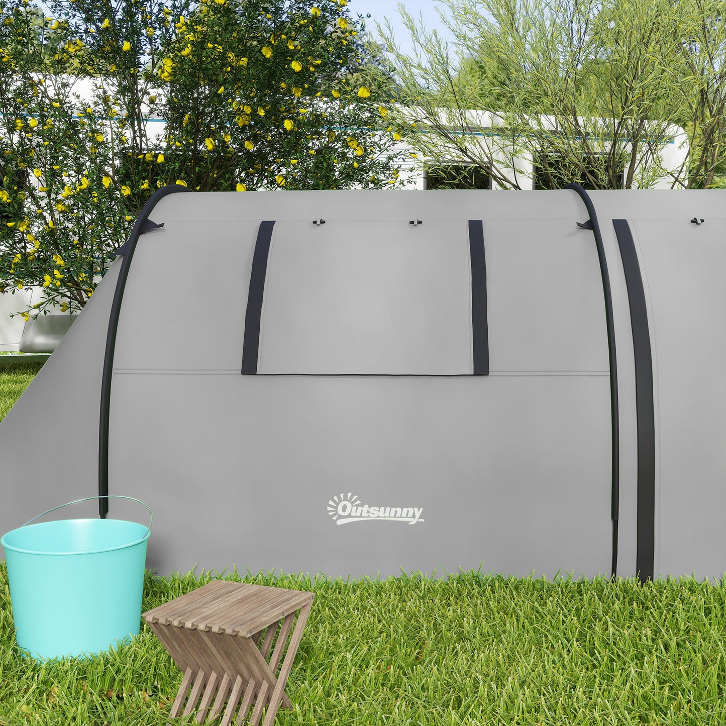 Four Man Duo Room Tunnel Tent, with Accessories