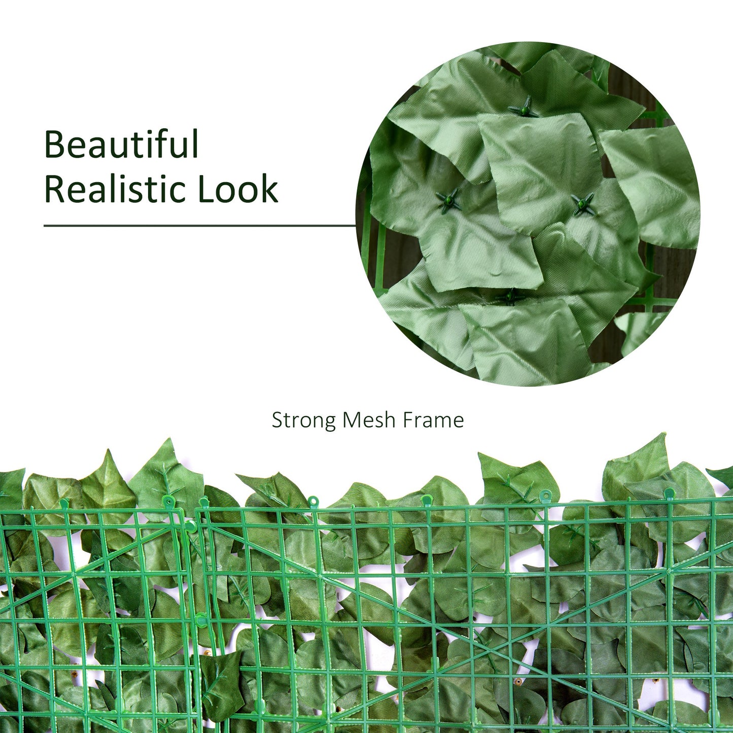 1-Piece Artificial Leaf Hedge Screen Privacy Fence Panel (2)