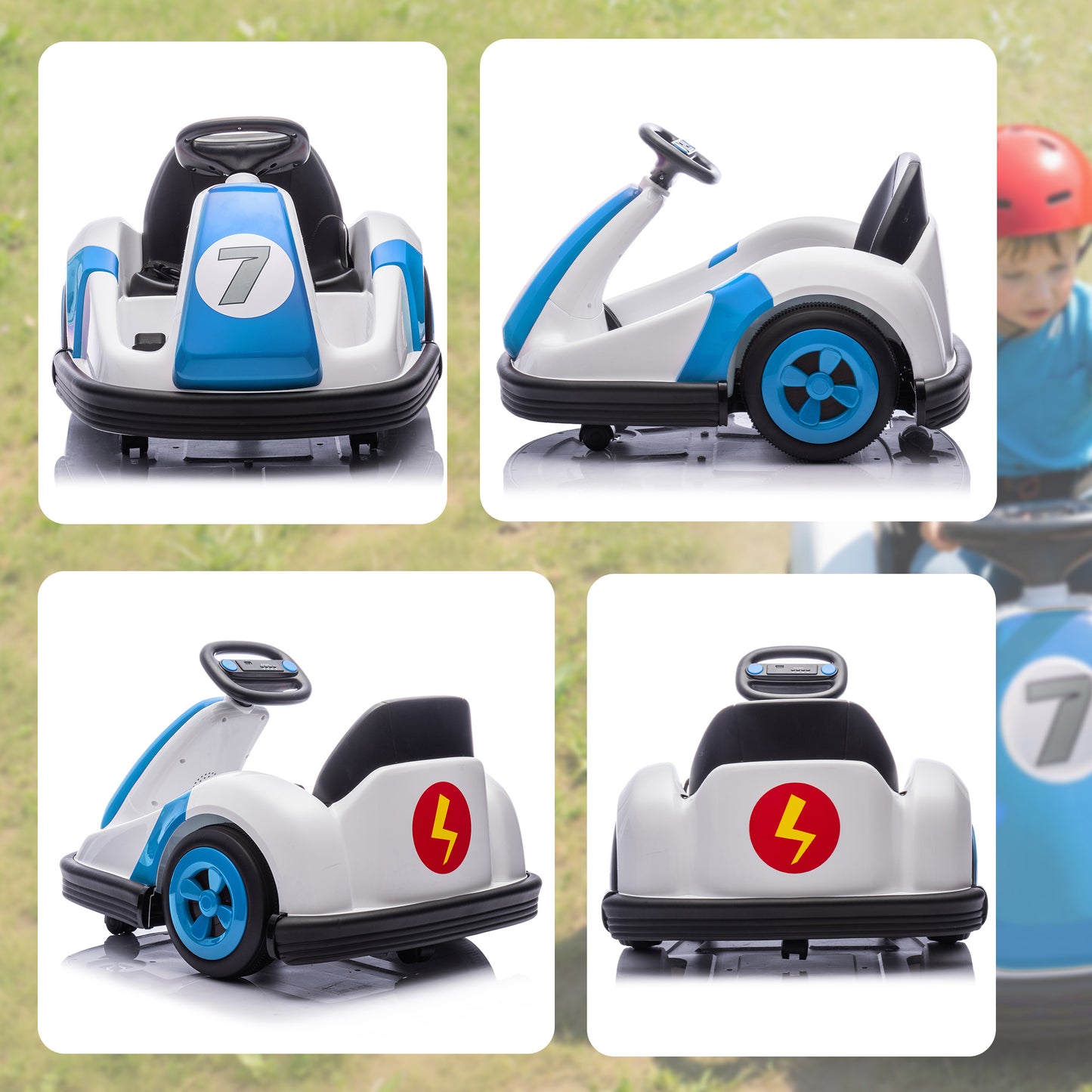 Kids Bumper Car with 360-Degree Rotation