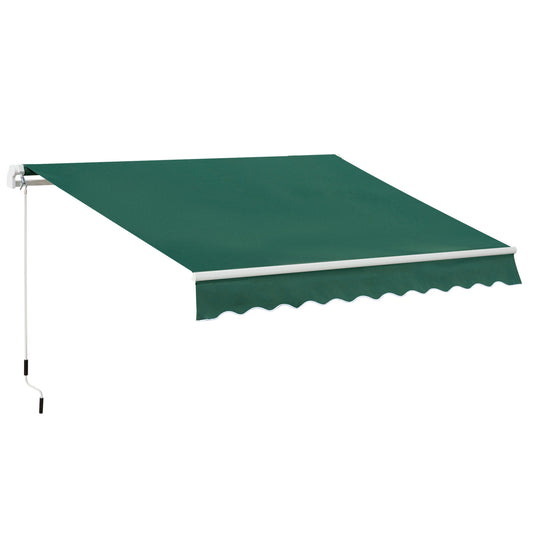 Awning Canopy Manual Retractable Porch Sun Shade Shelter 3 x 2m