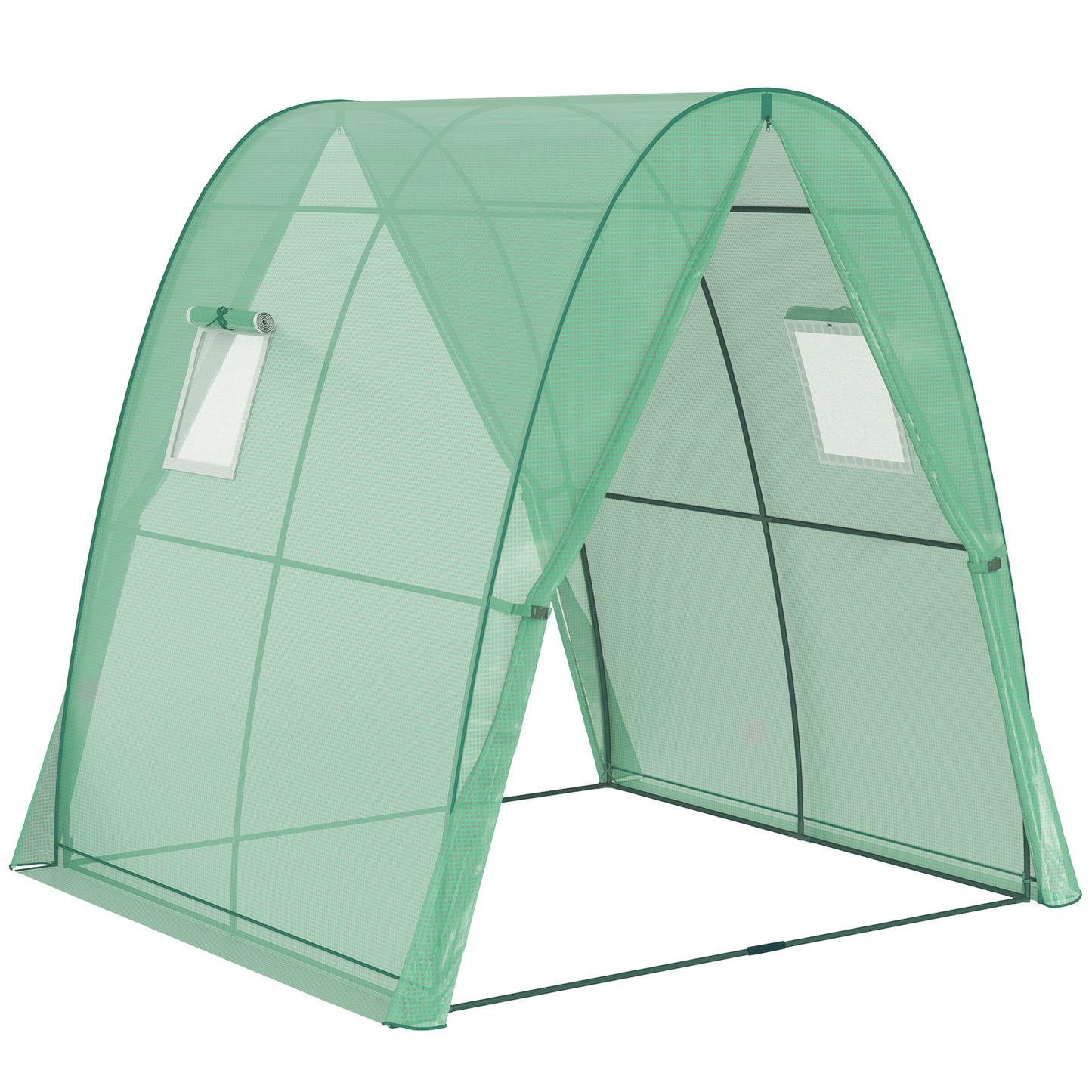 Polytunnel Greenhouse with Sandbags