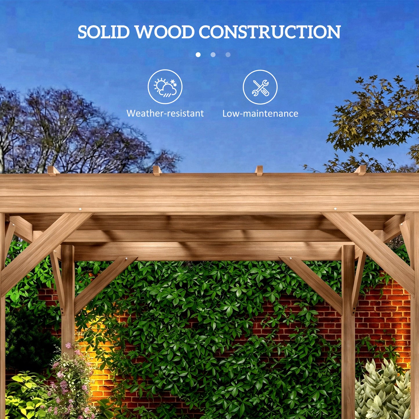 3 x 3 m Wooden Pergola Kit (1)