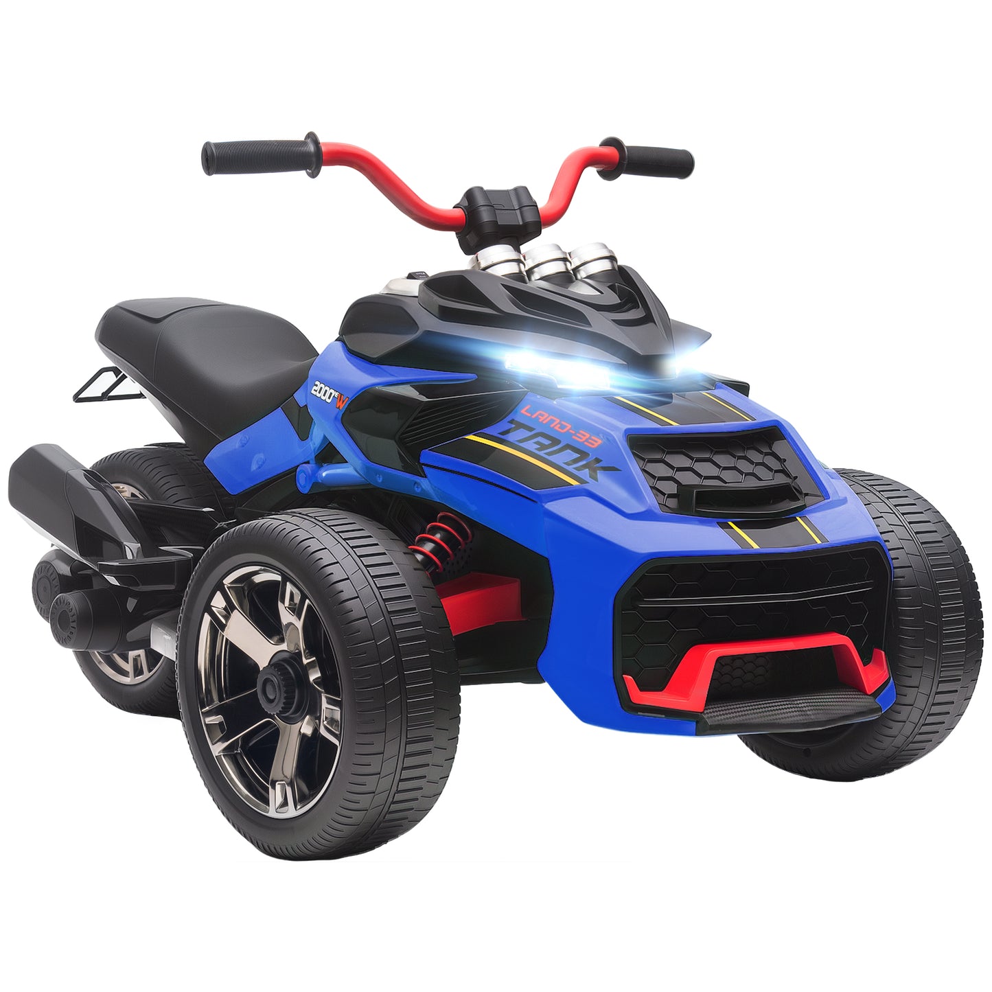 12V Kids Electric Ride On Car with 3 Wheeler, MP3 Player, Horn
