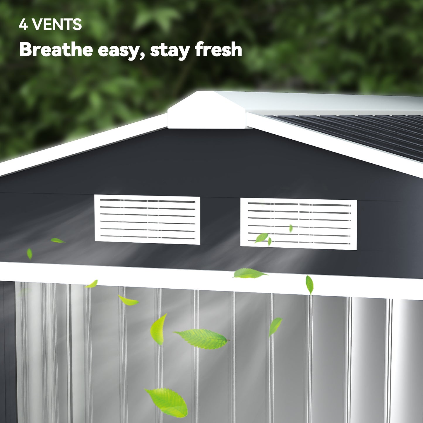 7 x 4ft Weatherproof Shed, Outdoor Bike Storage Shed