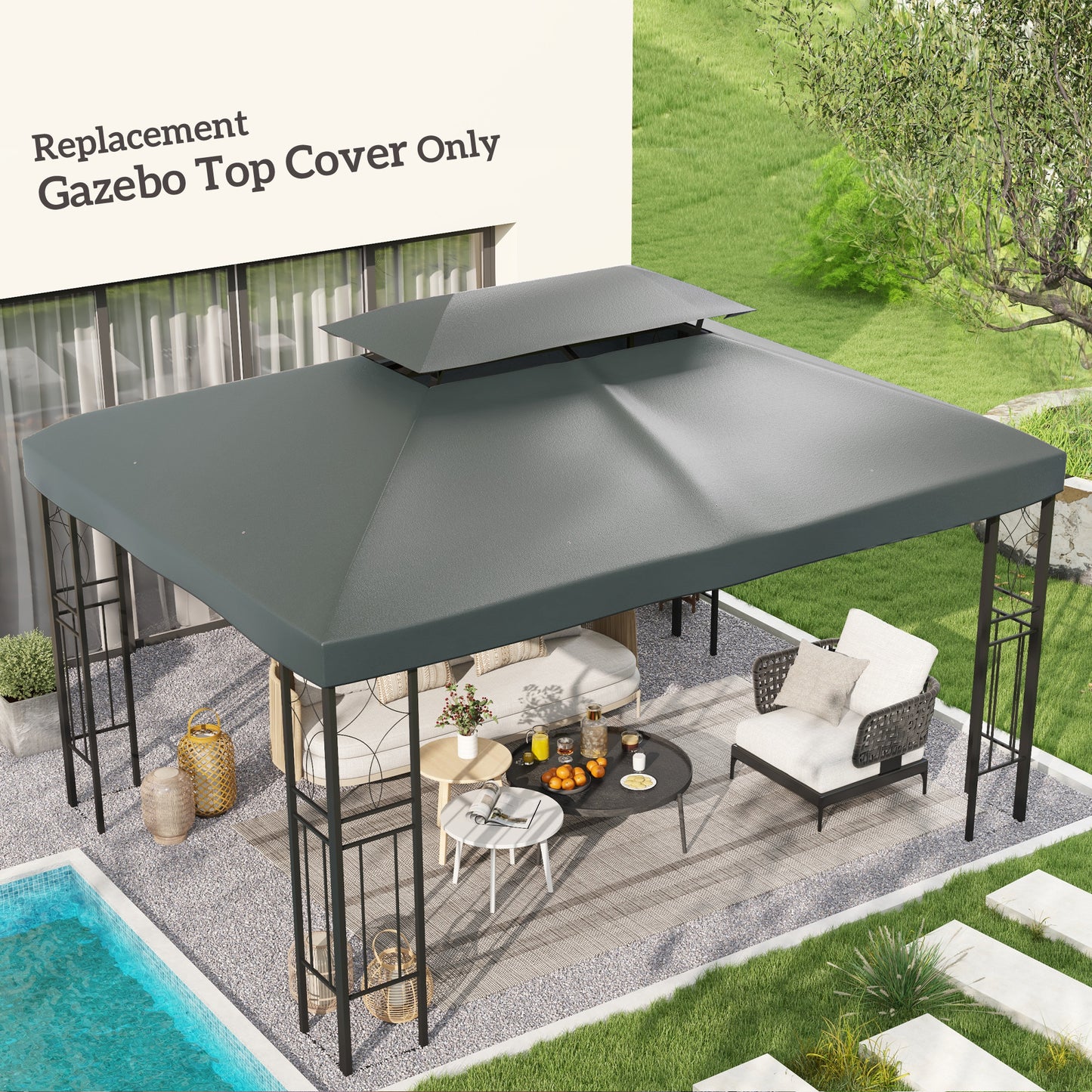 Gazebo Roof Replacement, for 3 x 4m Frames