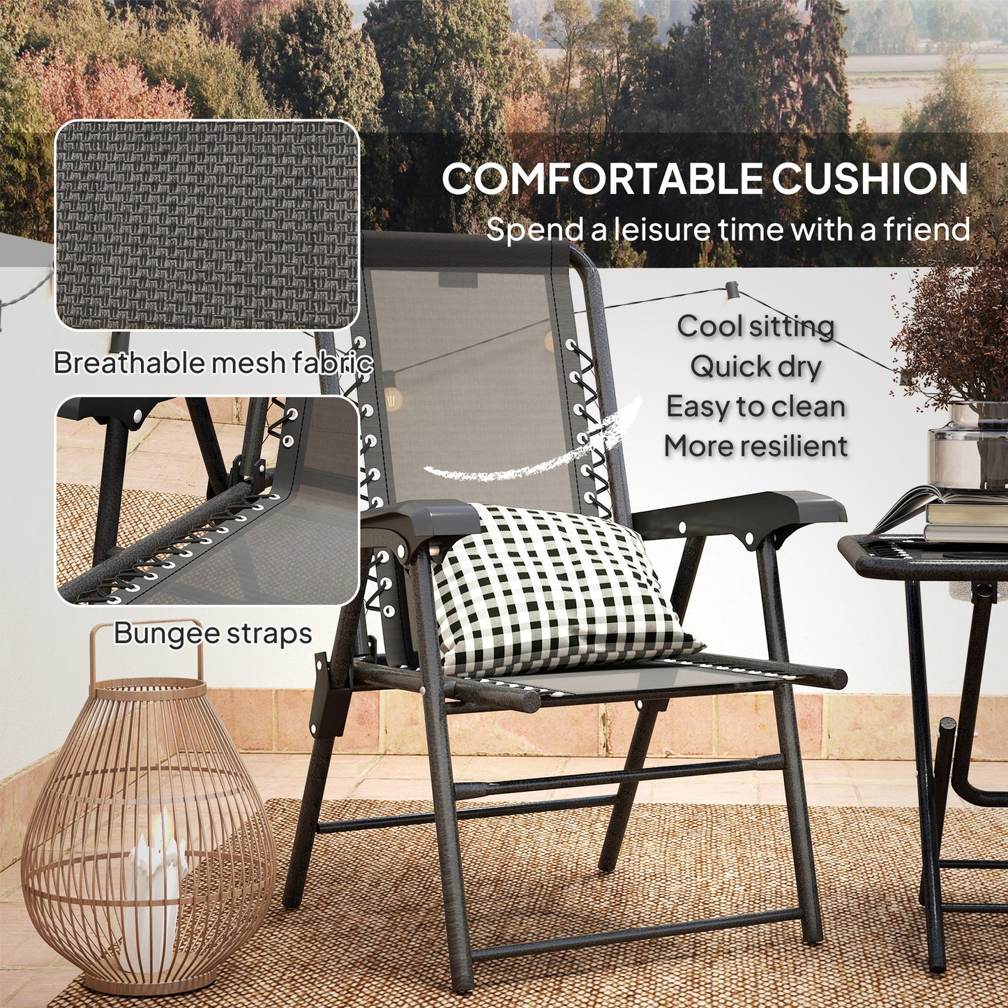 Three-Piece Garden Table and Chair Set
