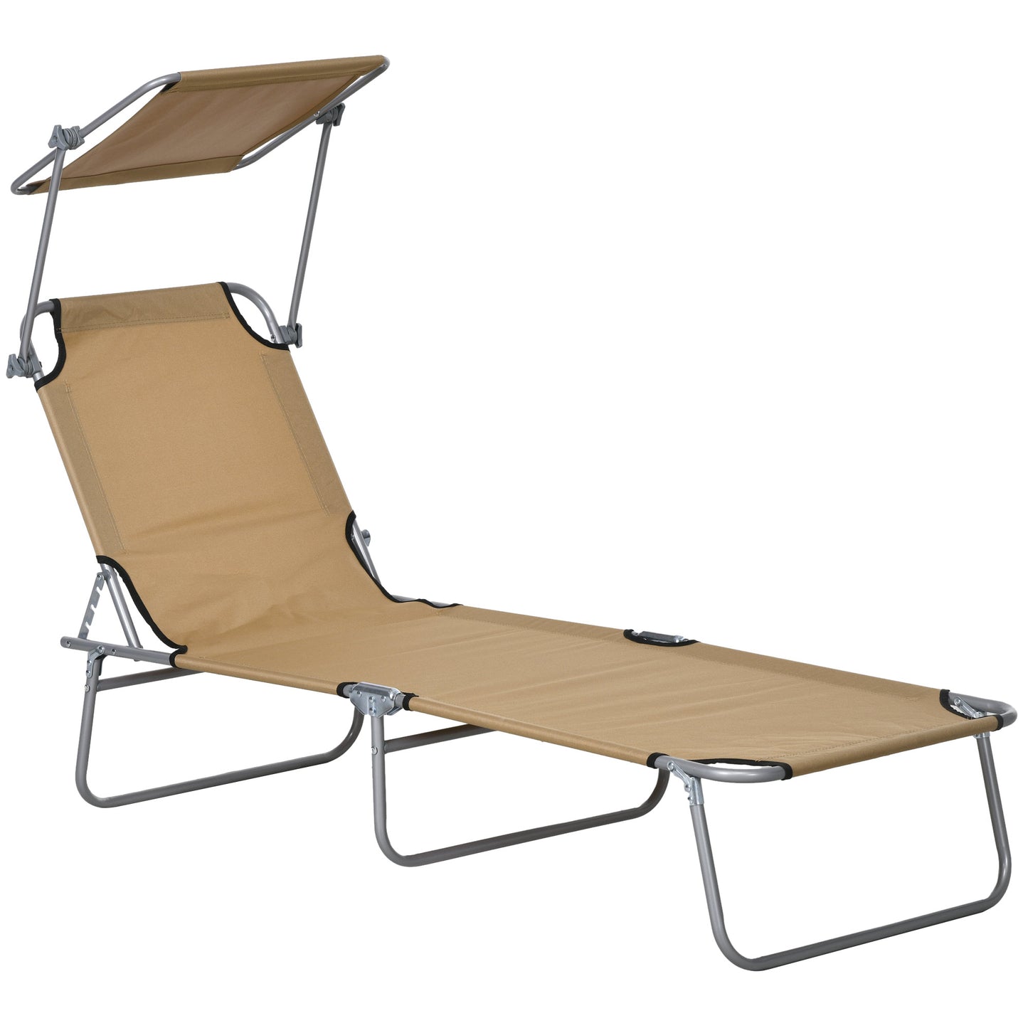 Sun Lounger, with Adjustable Face Canopy