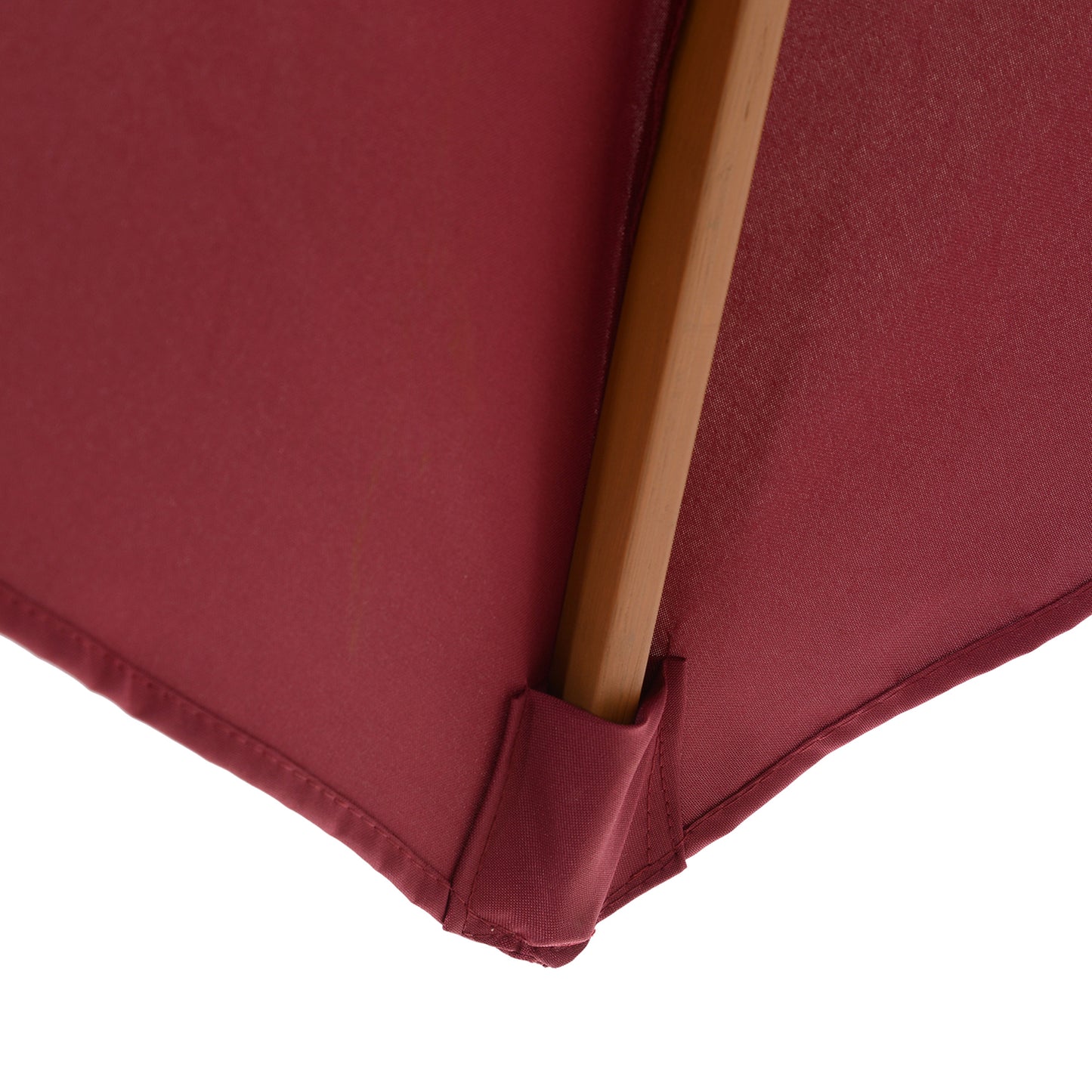 2.5m Wood Garden Parasol Sun Shade Patio Outdoor Wooden Umbrella (1)