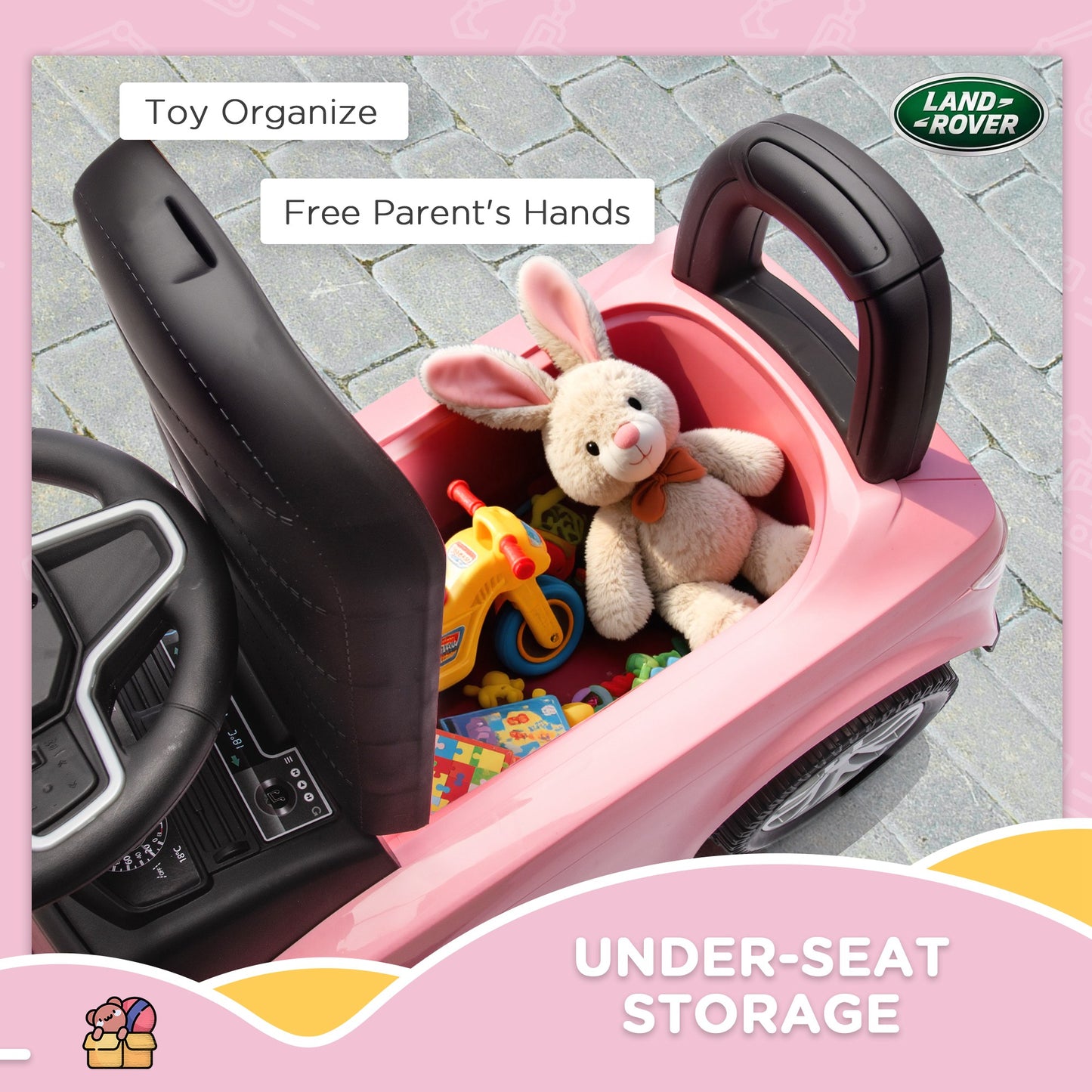 Land Rover Licensed Toddler Ride on Car with Horn, Engine Sounds
