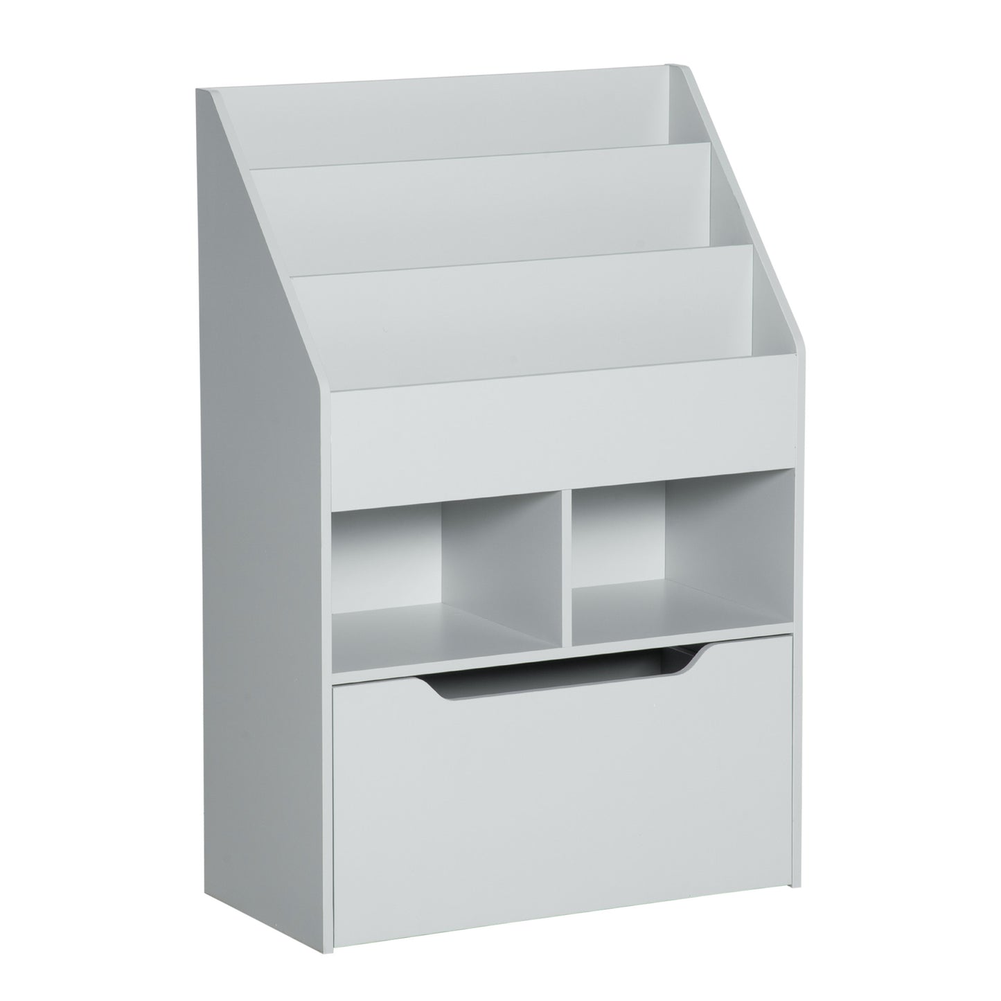 Kids Bookshelf, Toy Organiser, with Storage Drawer, Wheels