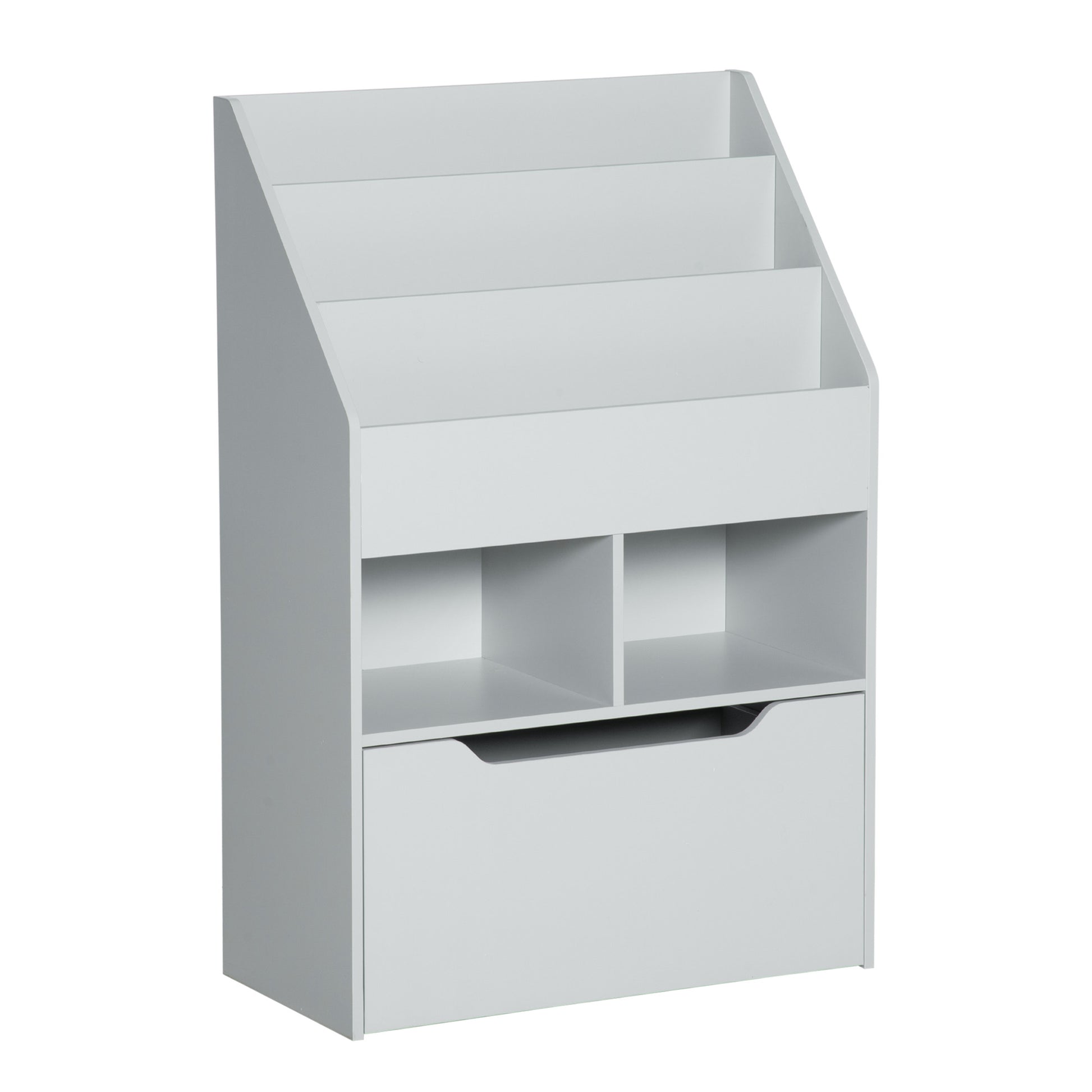 Kids Bookshelf, Toy Organiser, with Storage Drawer, Wheels