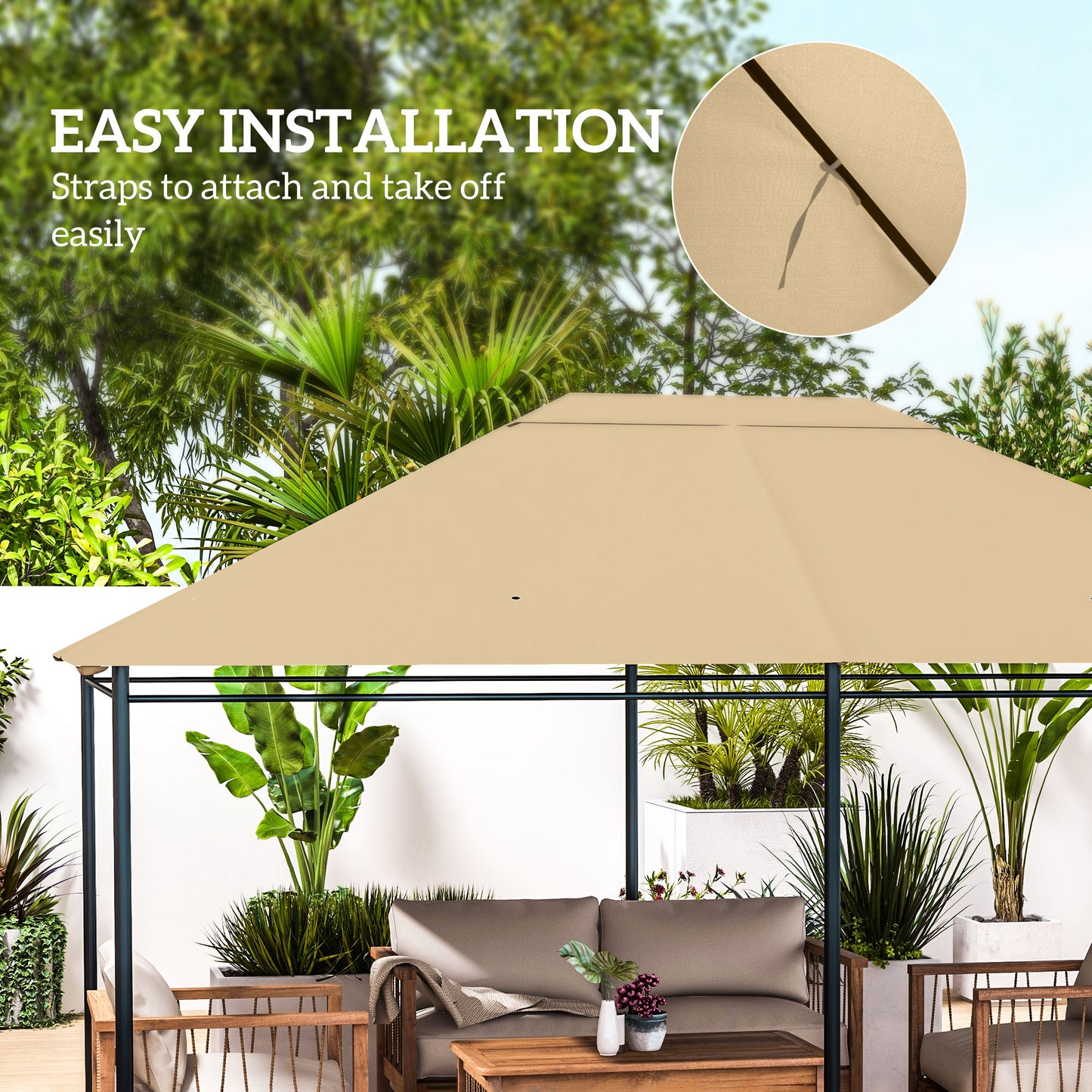 3 x 4m Gazebo Canopy Replacement Cover