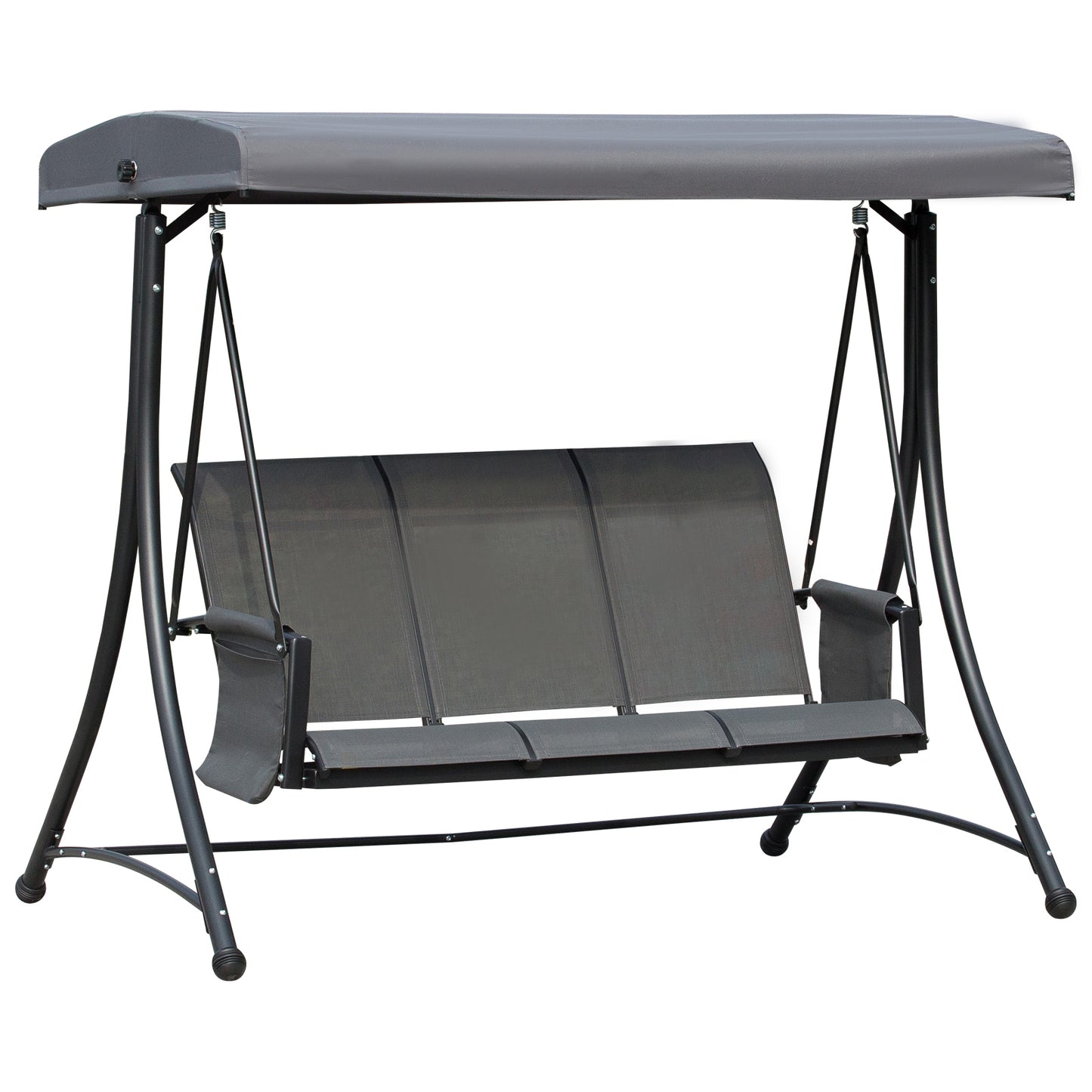 3 Person Outdoor Patio Porch Swing Chair with High Back Design