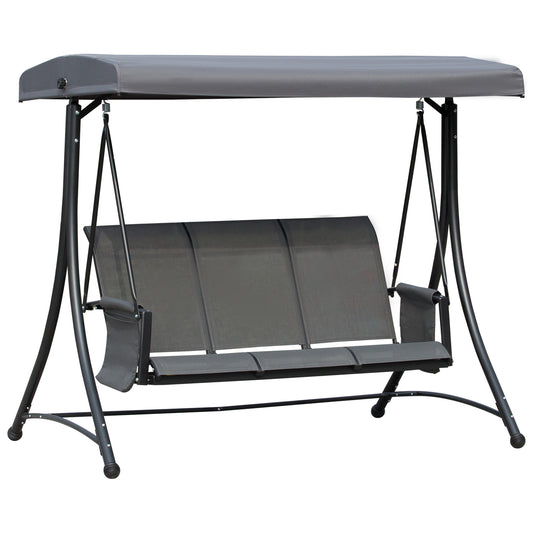 3 Person Outdoor Patio Porch Swing Chair with High Back Design