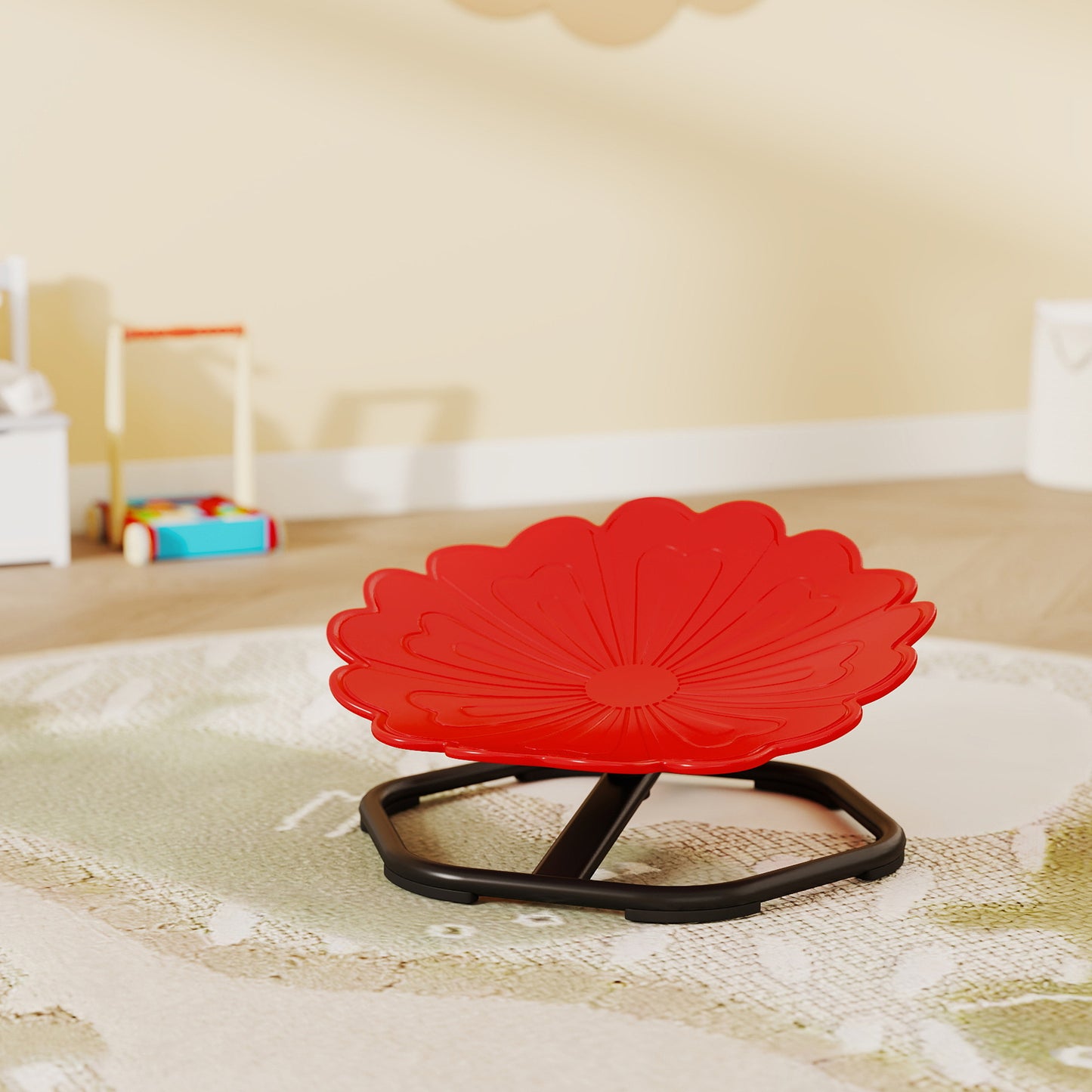 Flower-Shaped Sensory Spinning Chair with Non-Slip Base