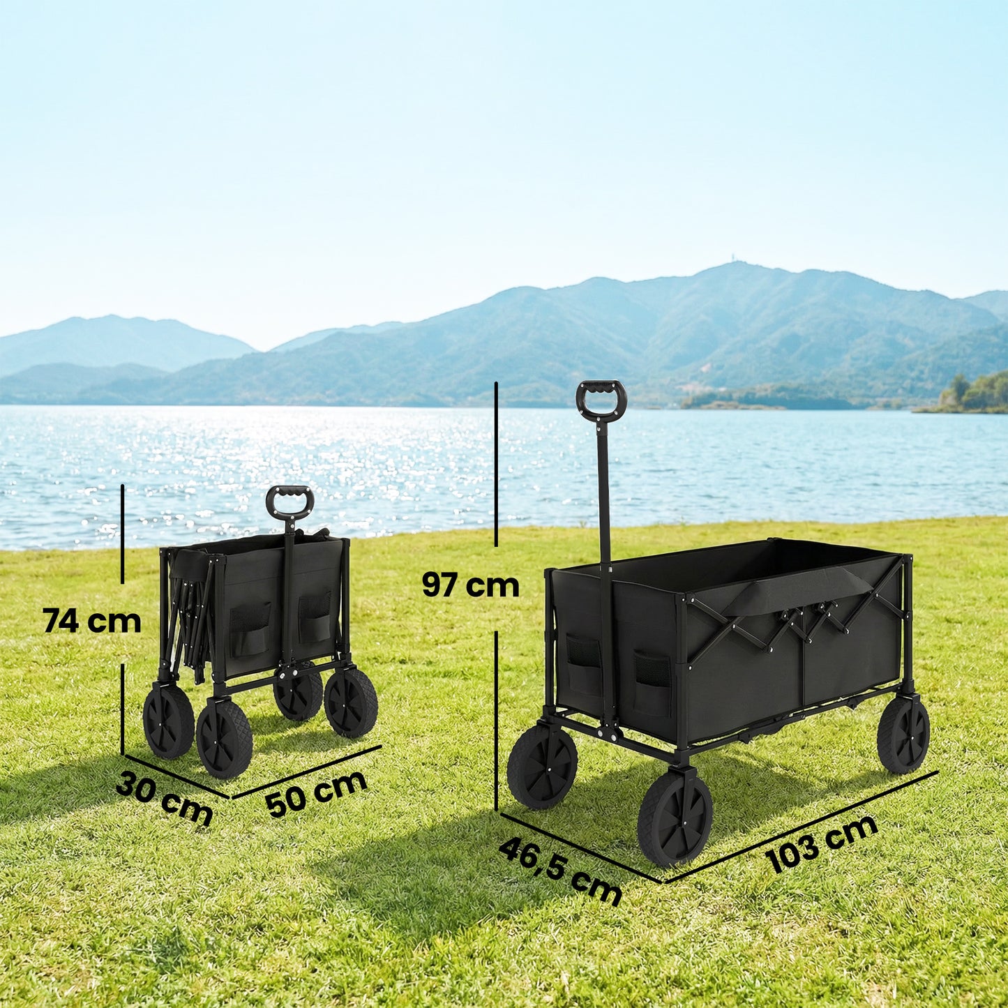 95L Foldable Festival Trolley on Wheels
