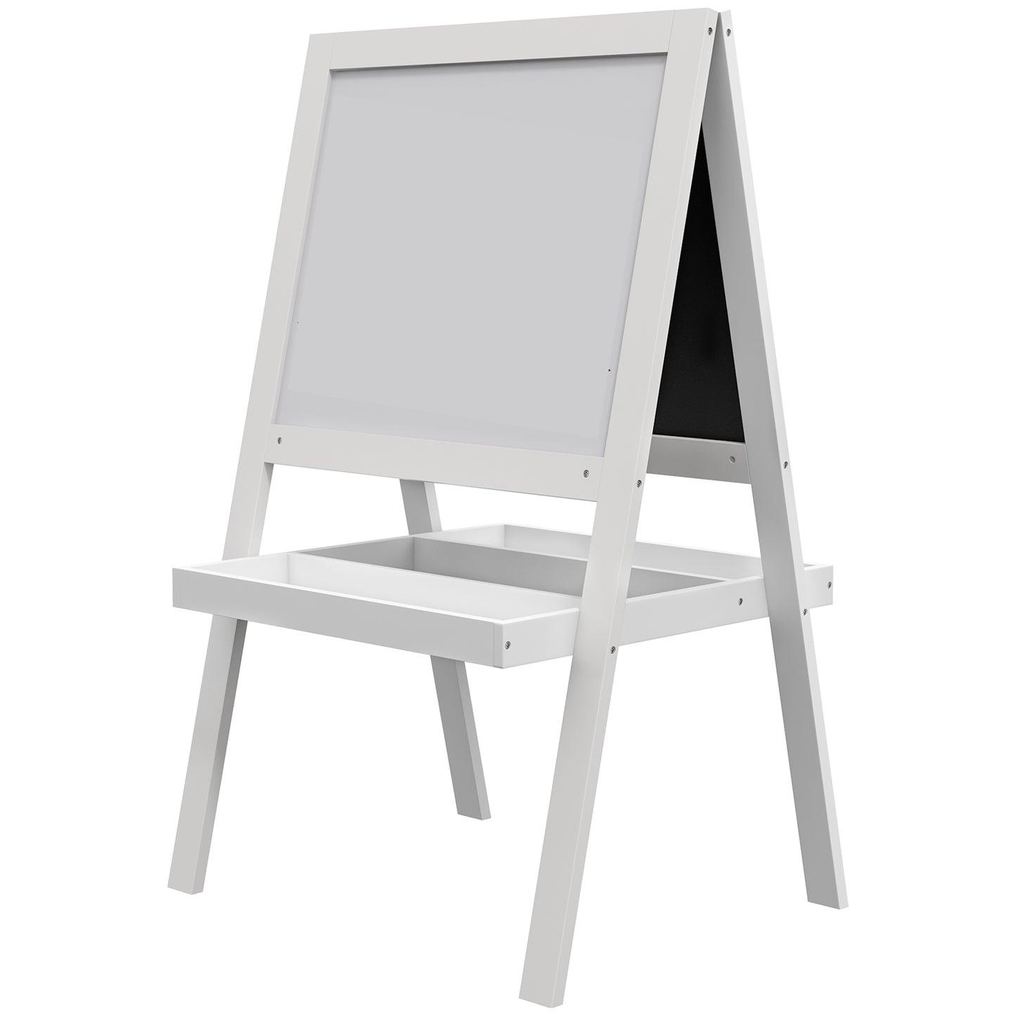 Kids Easel, Art Easel with Double Sided Whiteboard, Chalkboard