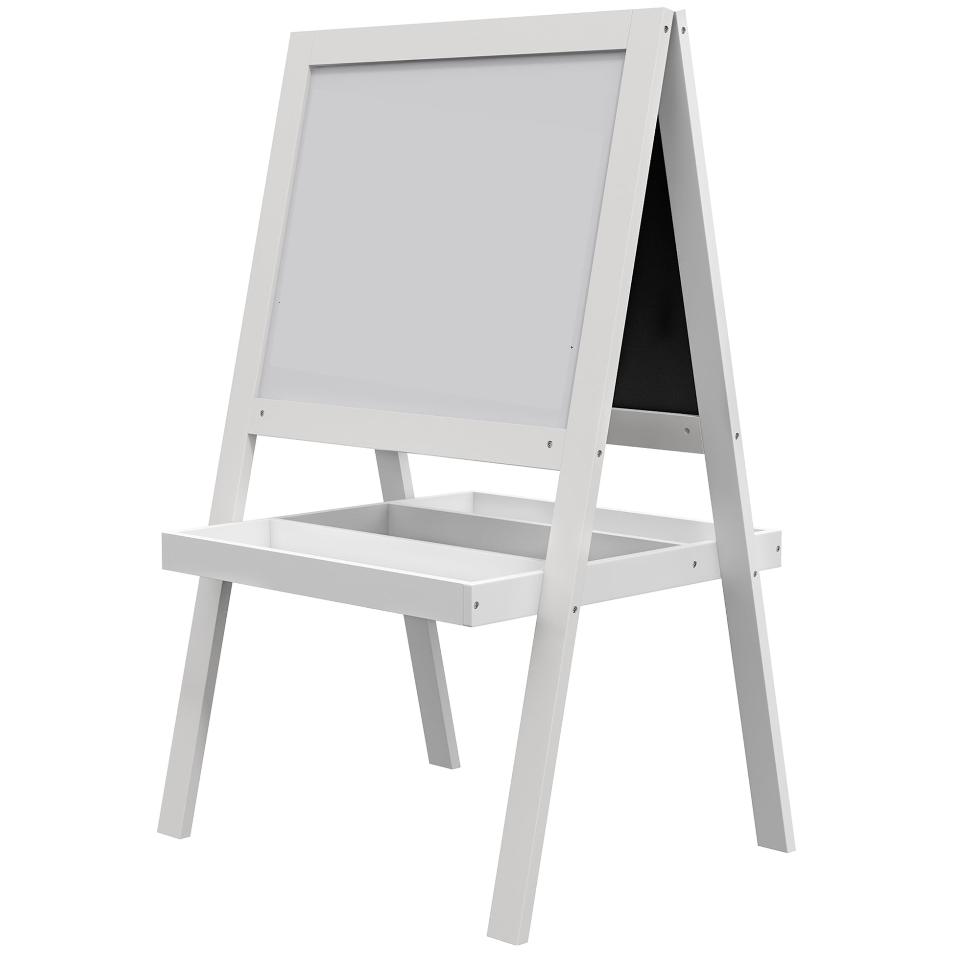 Kids Easel, Art Easel with Double Sided Whiteboard, Chalkboard