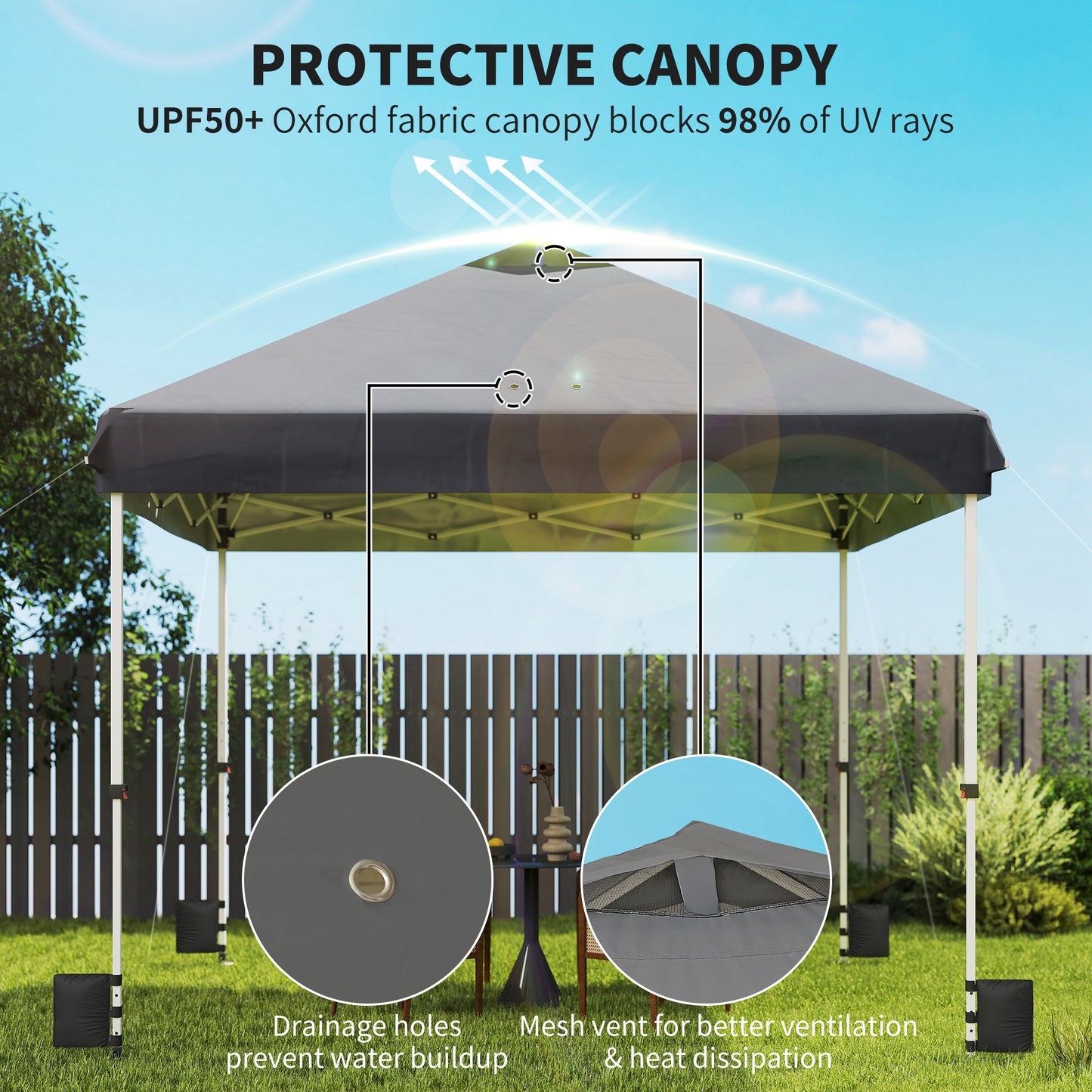 3 x 3 m Pop Up Gazebo with Wheels