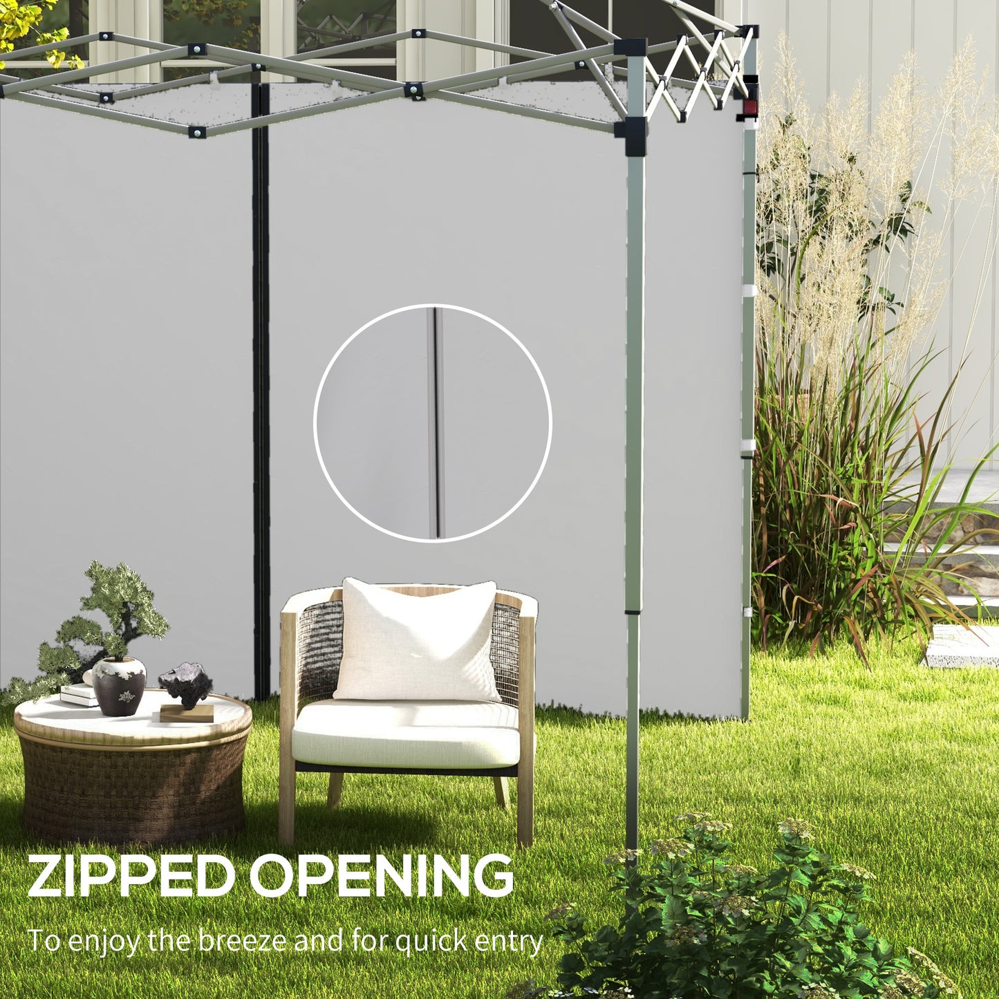 Set of Two 3 x 3(m) Replacement Zipped Gazebo Walls