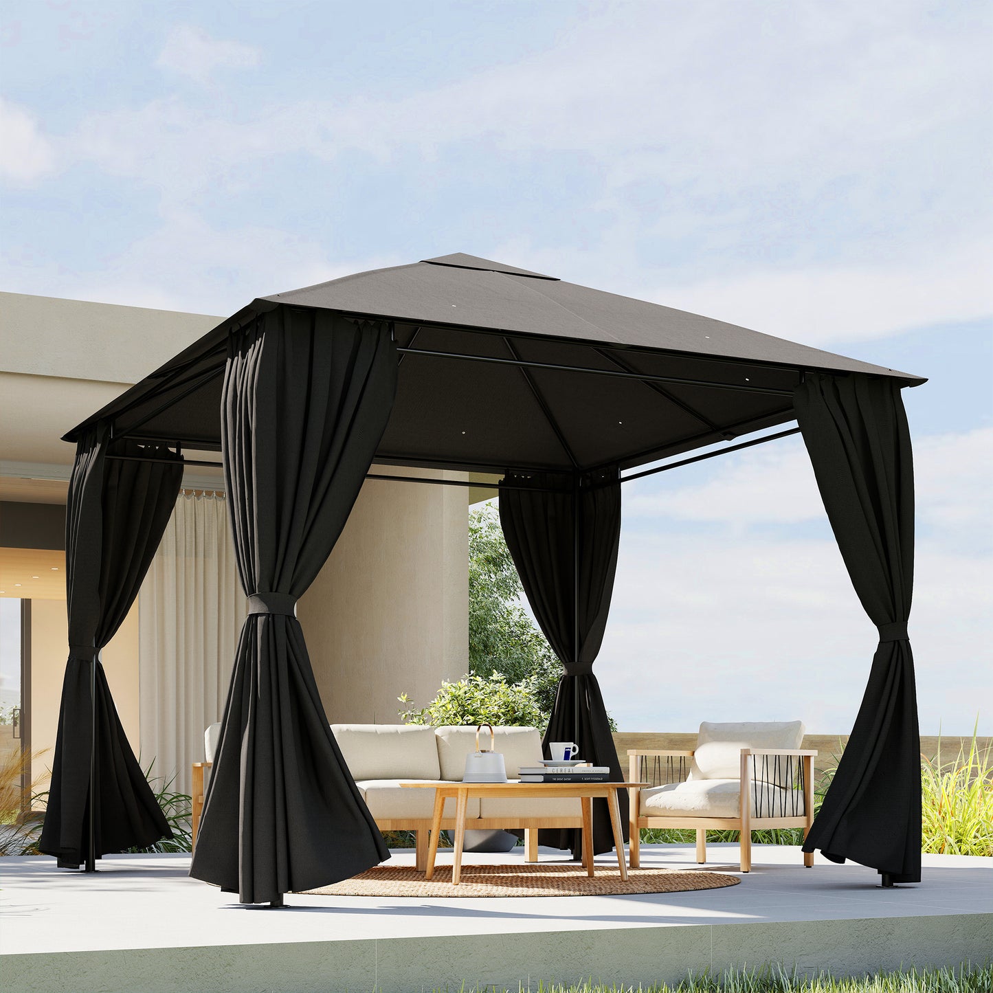 4 Pack Replacement Gazebo Curtains Privacy Panel (1)