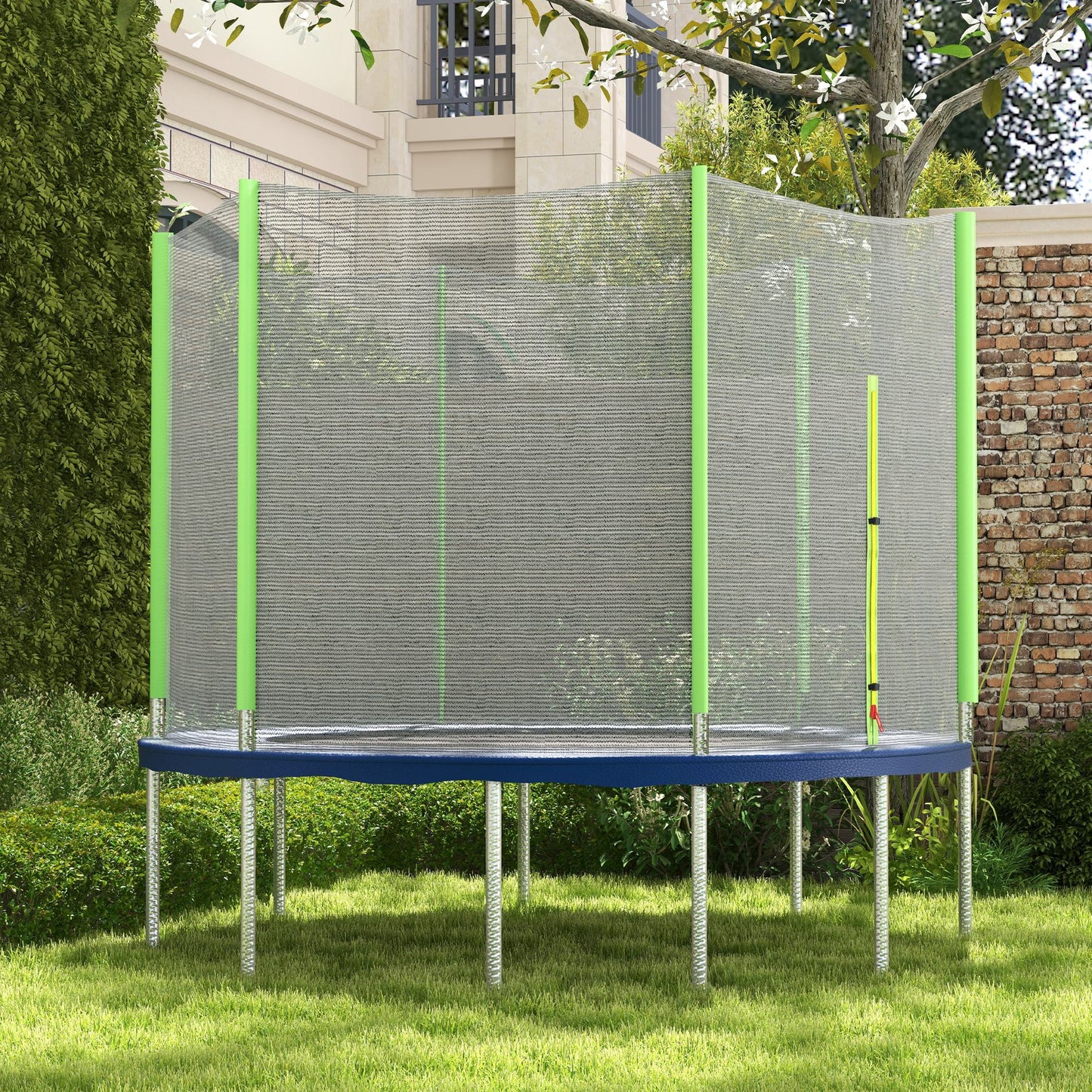 8ft Trampoline Net Replacement with 6 Plastic Pole Covers