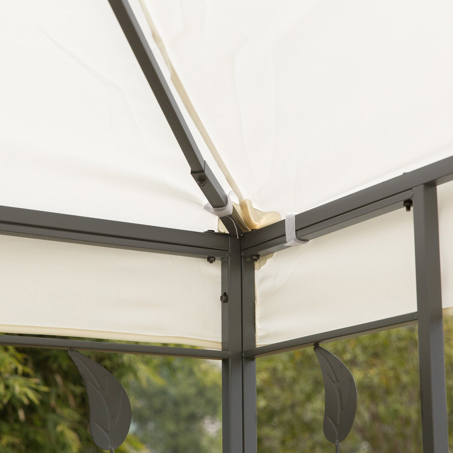 3 x 3m Outdoor Steel Gazebo with 2 Tier Roof