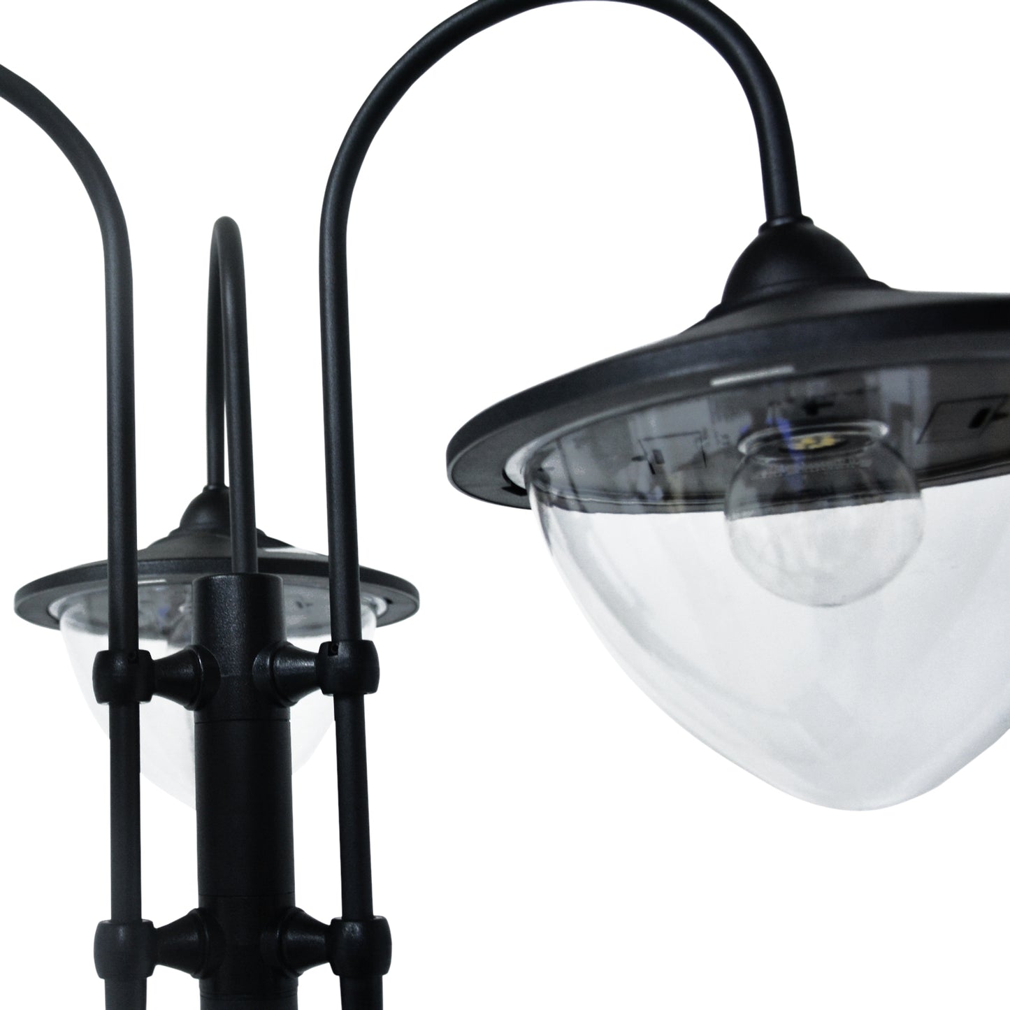 189cm 3-head Solar Lamp Post, Street Light with Planter
