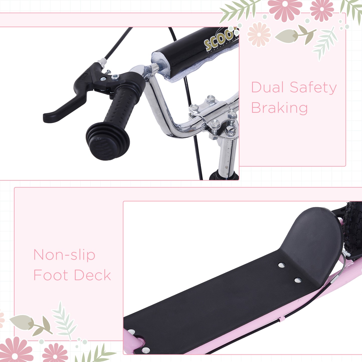 Stunt Scooter, Kids Scooter with 16" Big Wheels, Adjustable Height