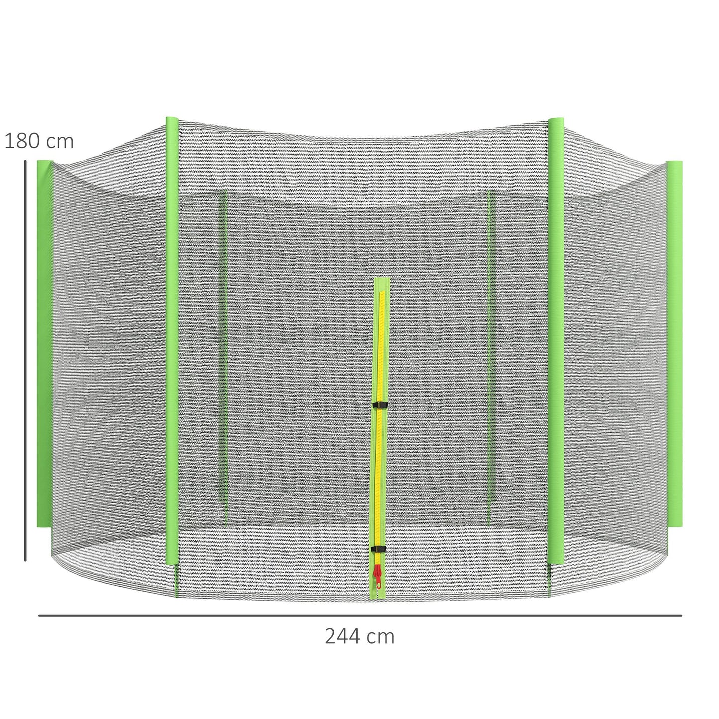8ft Trampoline Net Replacement with 6 Plastic Pole Covers