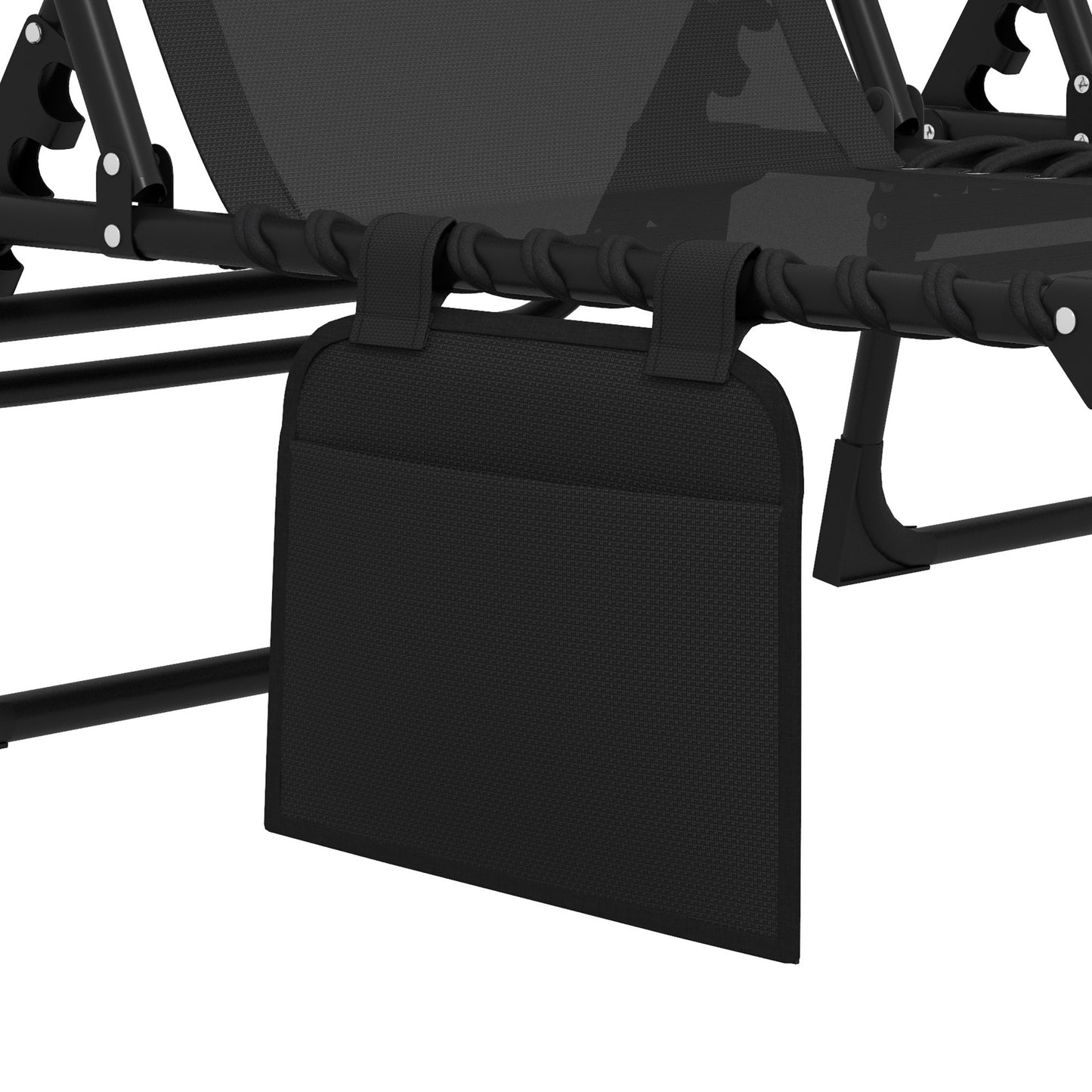 Portable Sun Lounger Set of 2, Folding Camping Bed Cot