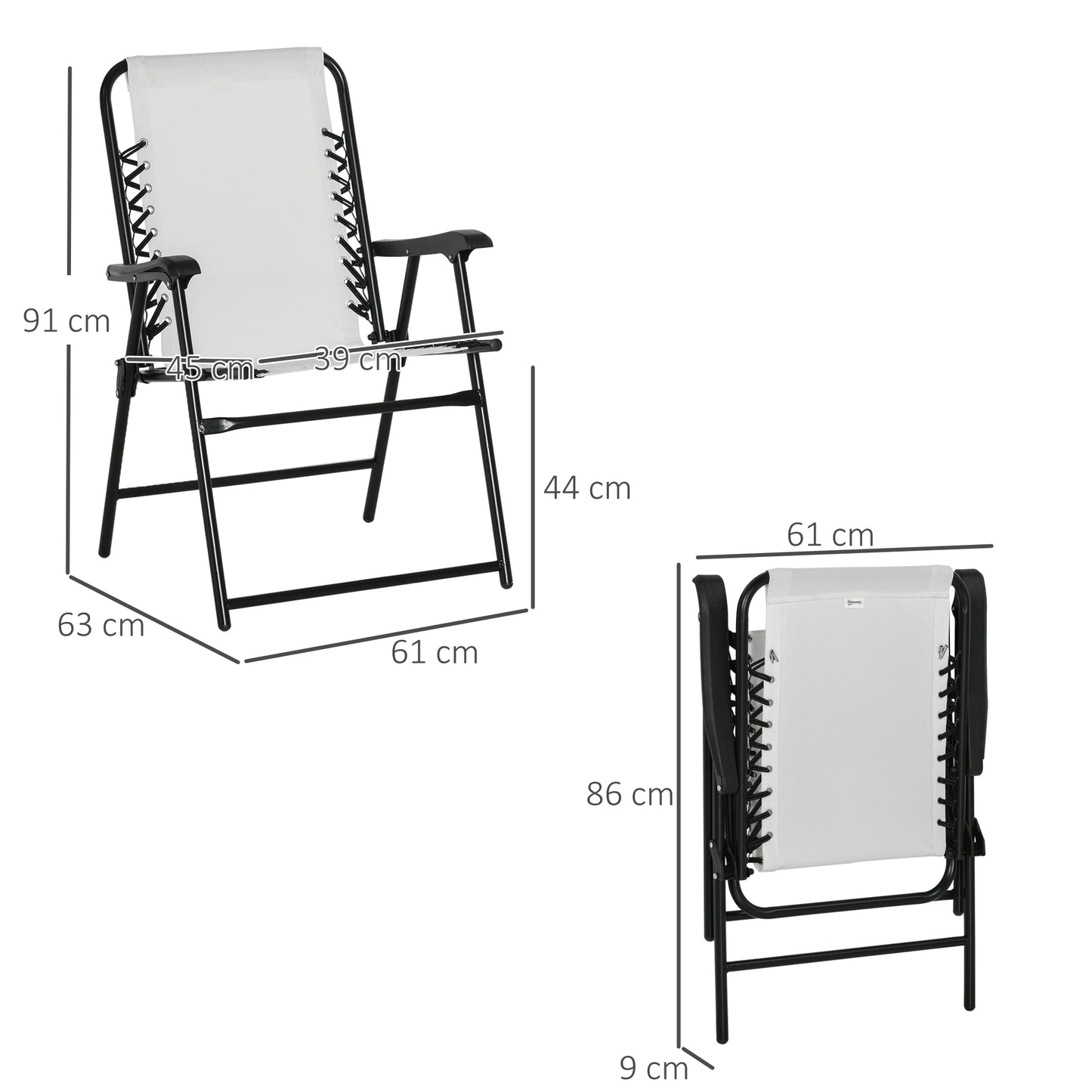 Pieces Patio Folding Chair Set