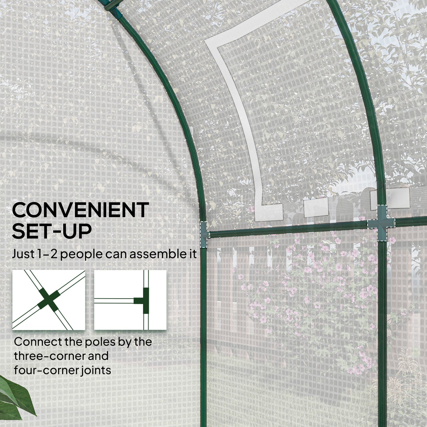 Walk in Polytunnel Greenhouse