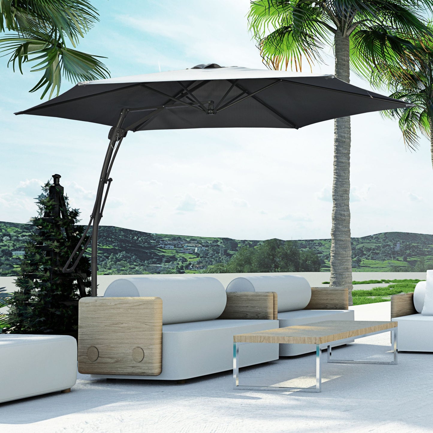 3m Cantilever Parasol with Easy Lever
