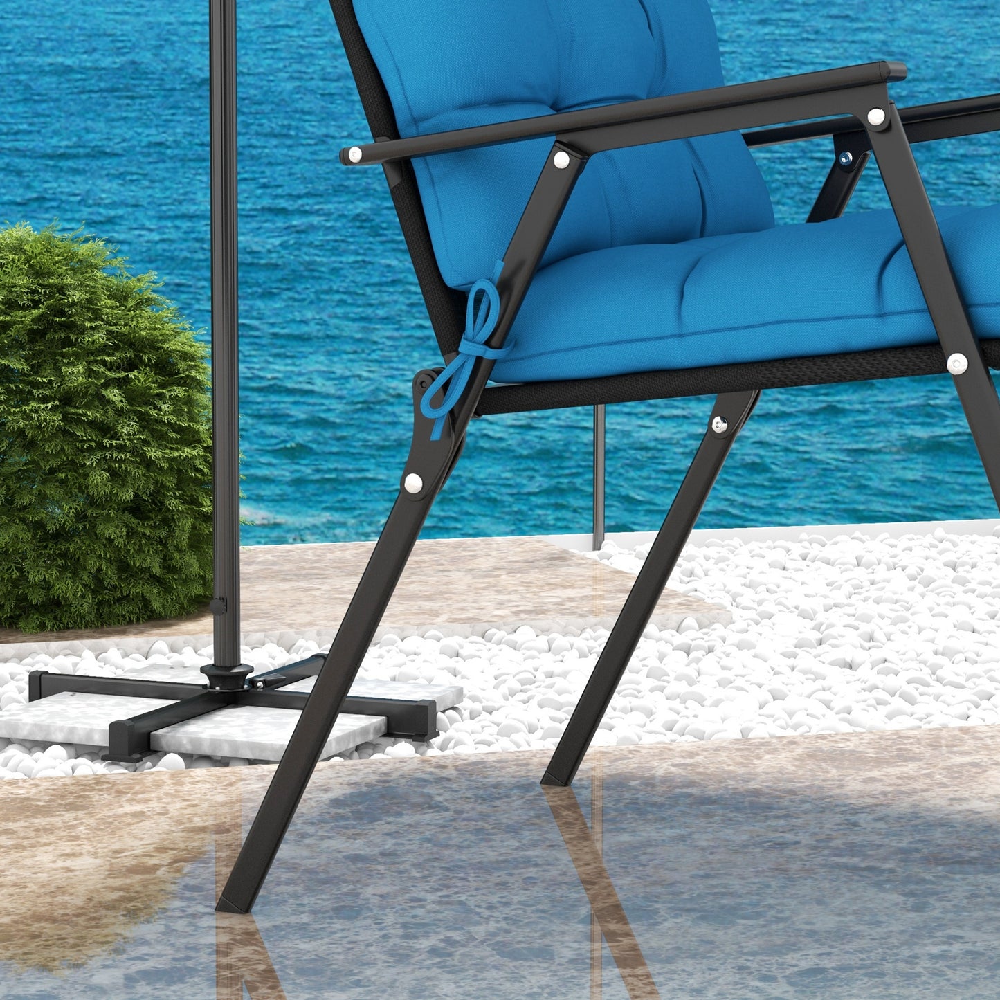 2-Piece Seat Cushion Replacement with Backrest