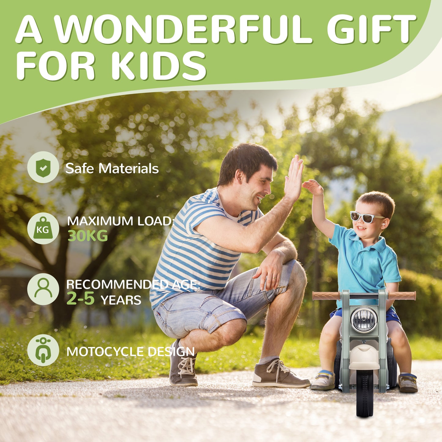 Foot To Floor Sliding Kids Ride On Car with Music, Bubble