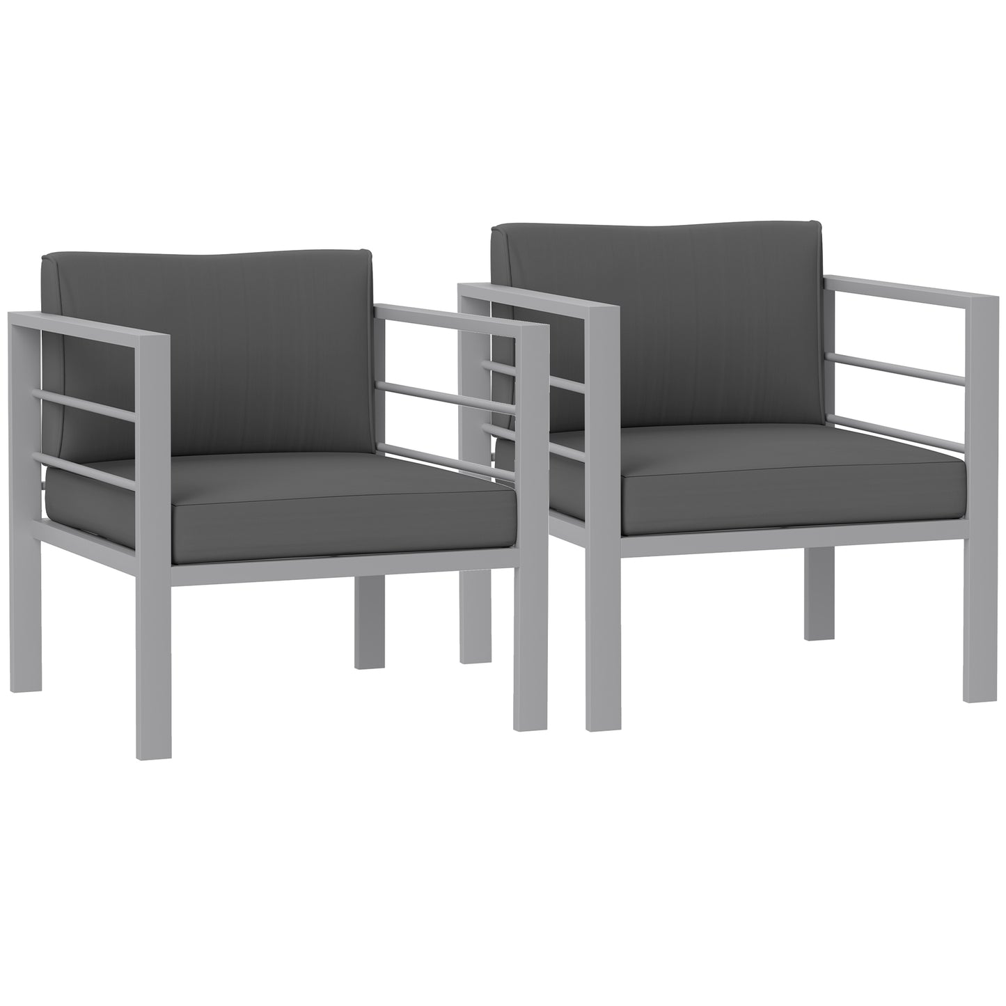 Garden Sofa Set of 2, All-Weather Garden Sofa Set